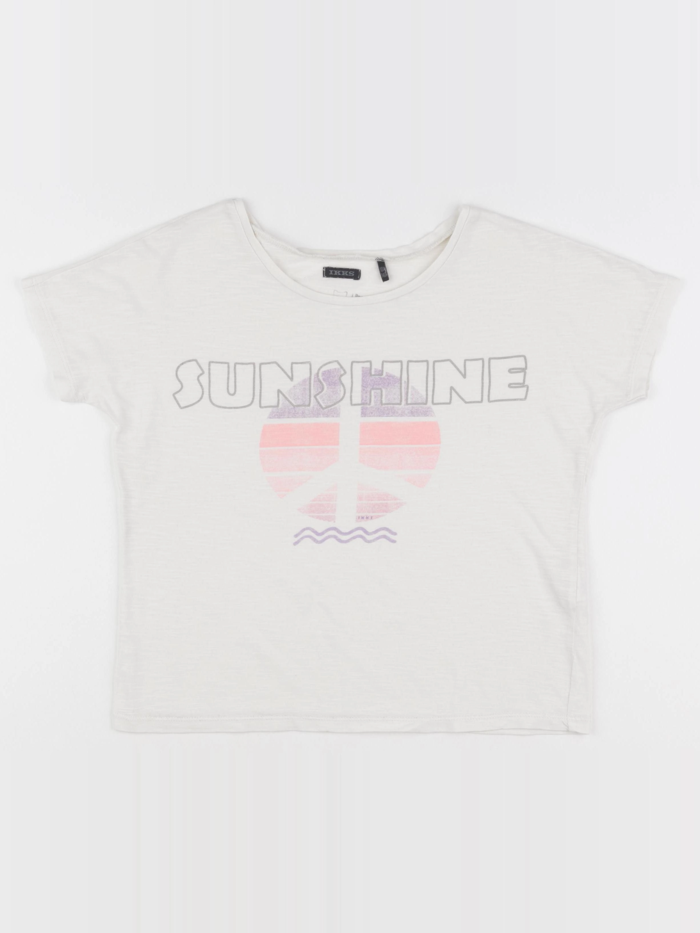 IKKS - tee-shirt beige - 10 ans