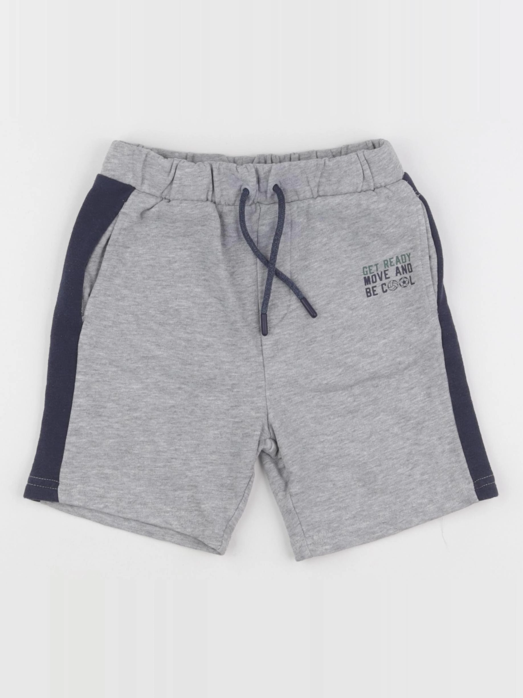 Vertbaudet - short gris, bleu - 7 ans