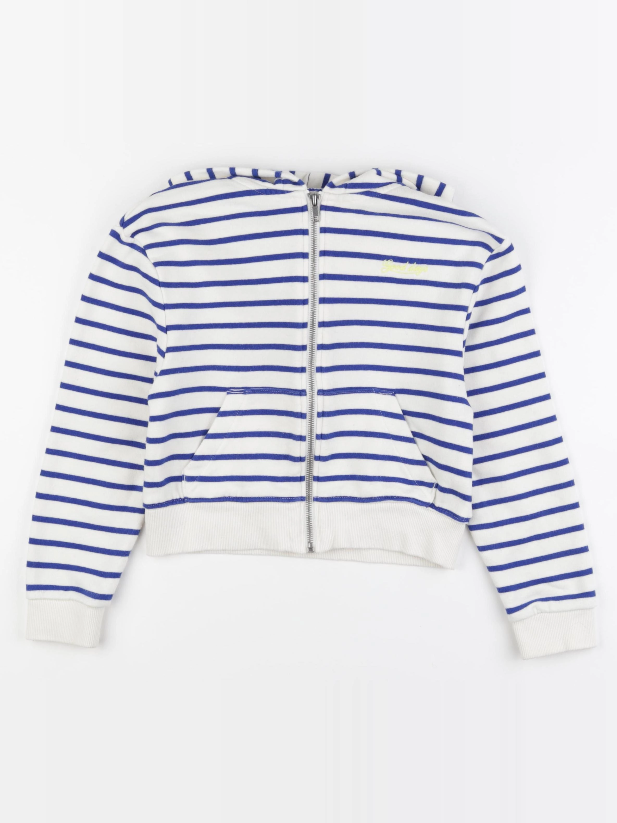 Galeries Lafayette - sweat bleu, blanc - 8 ans