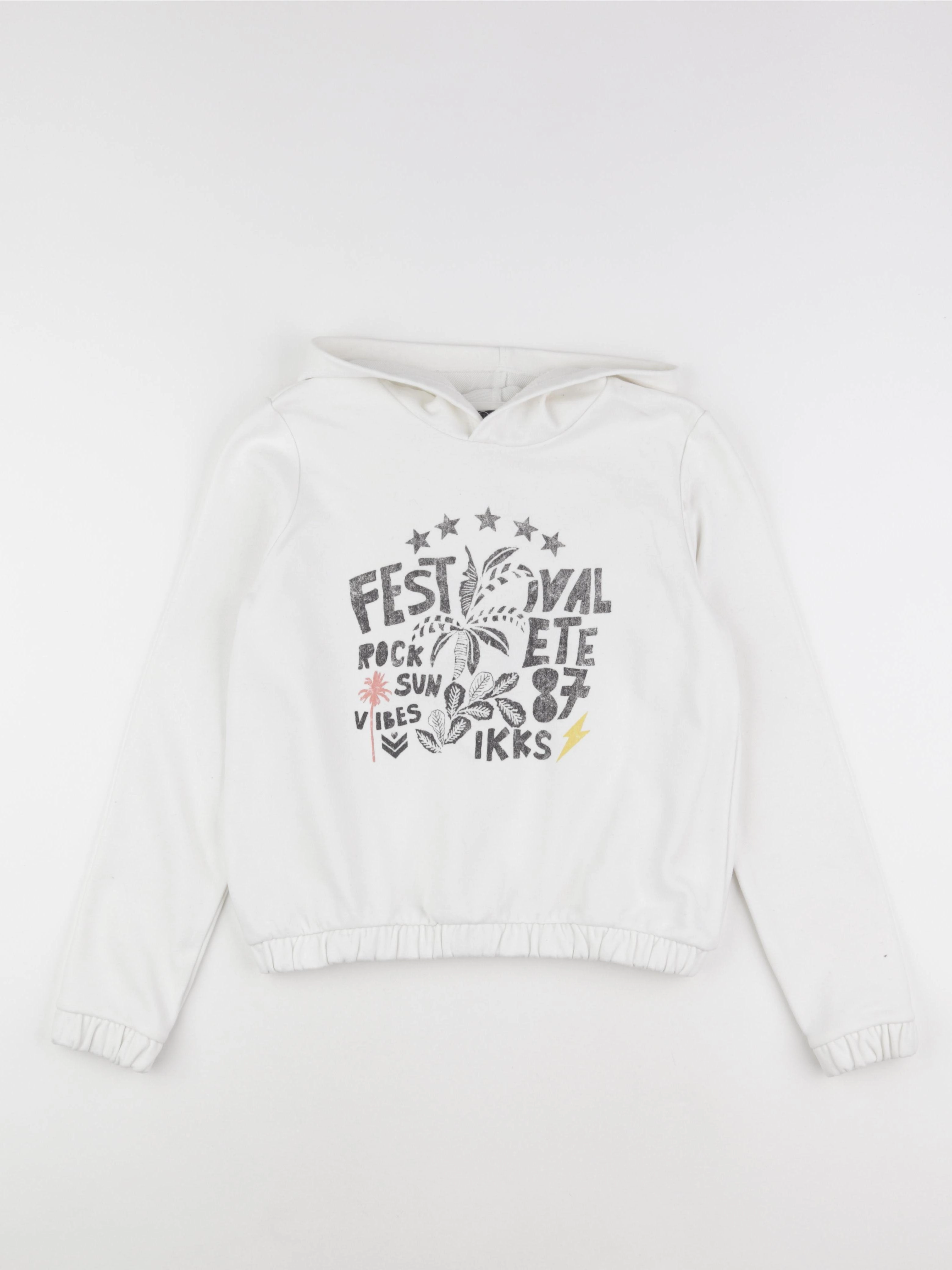 IKKS - sweat blanc - 12 ans