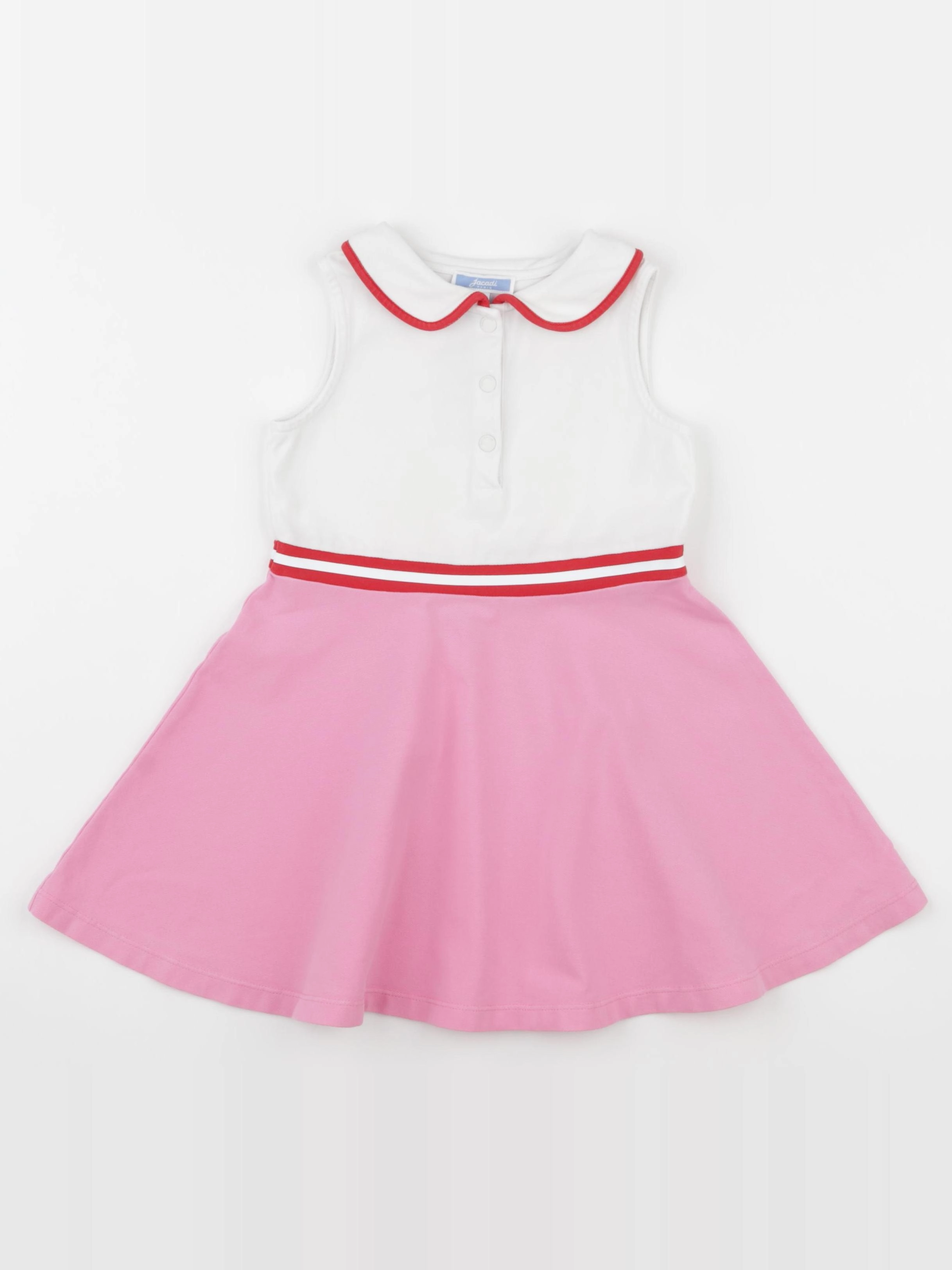 Jacadi - robe blanc, rose - 3 ans