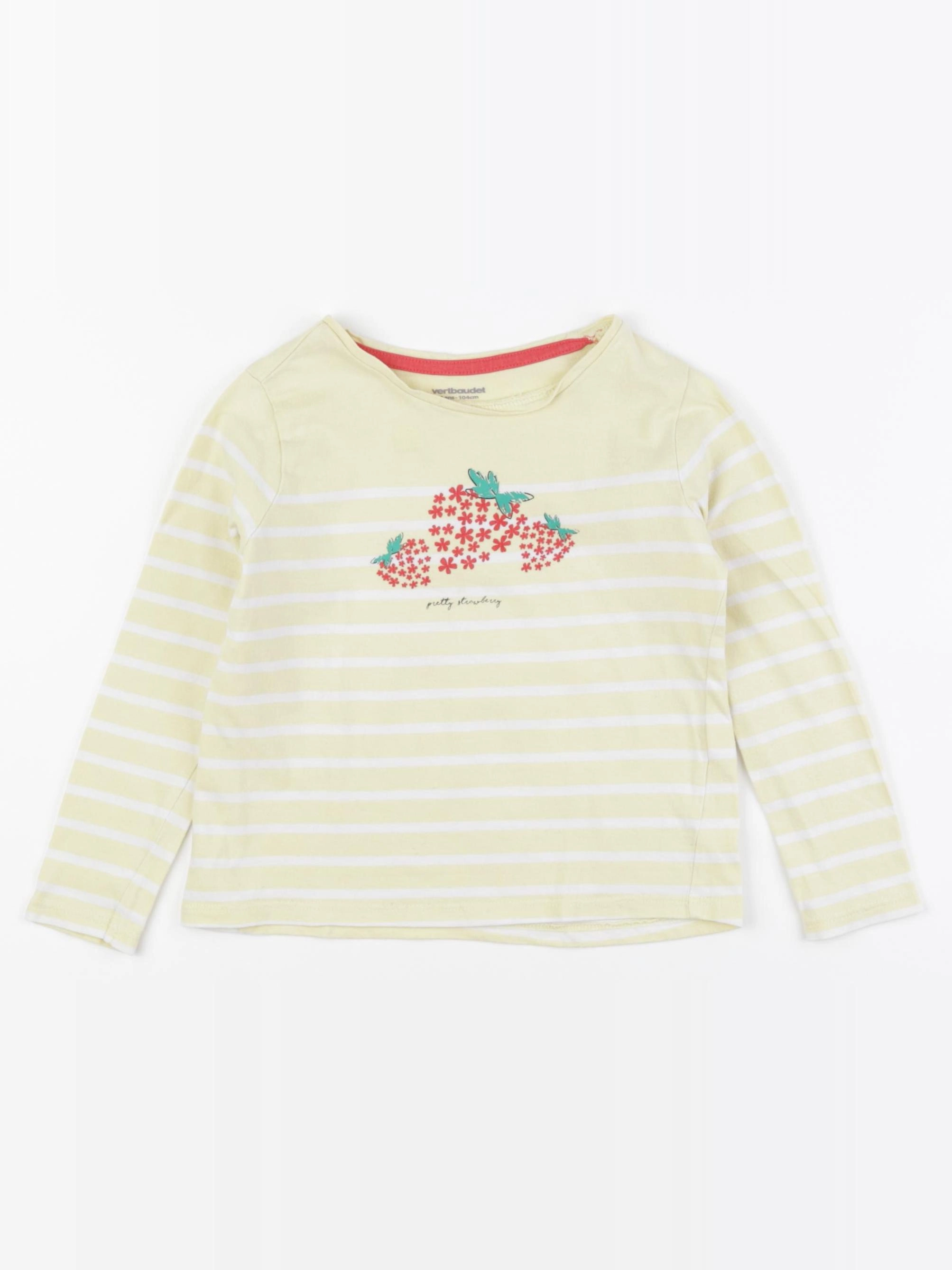 Vertbaudet - tee-shirt jaune - 4 ans