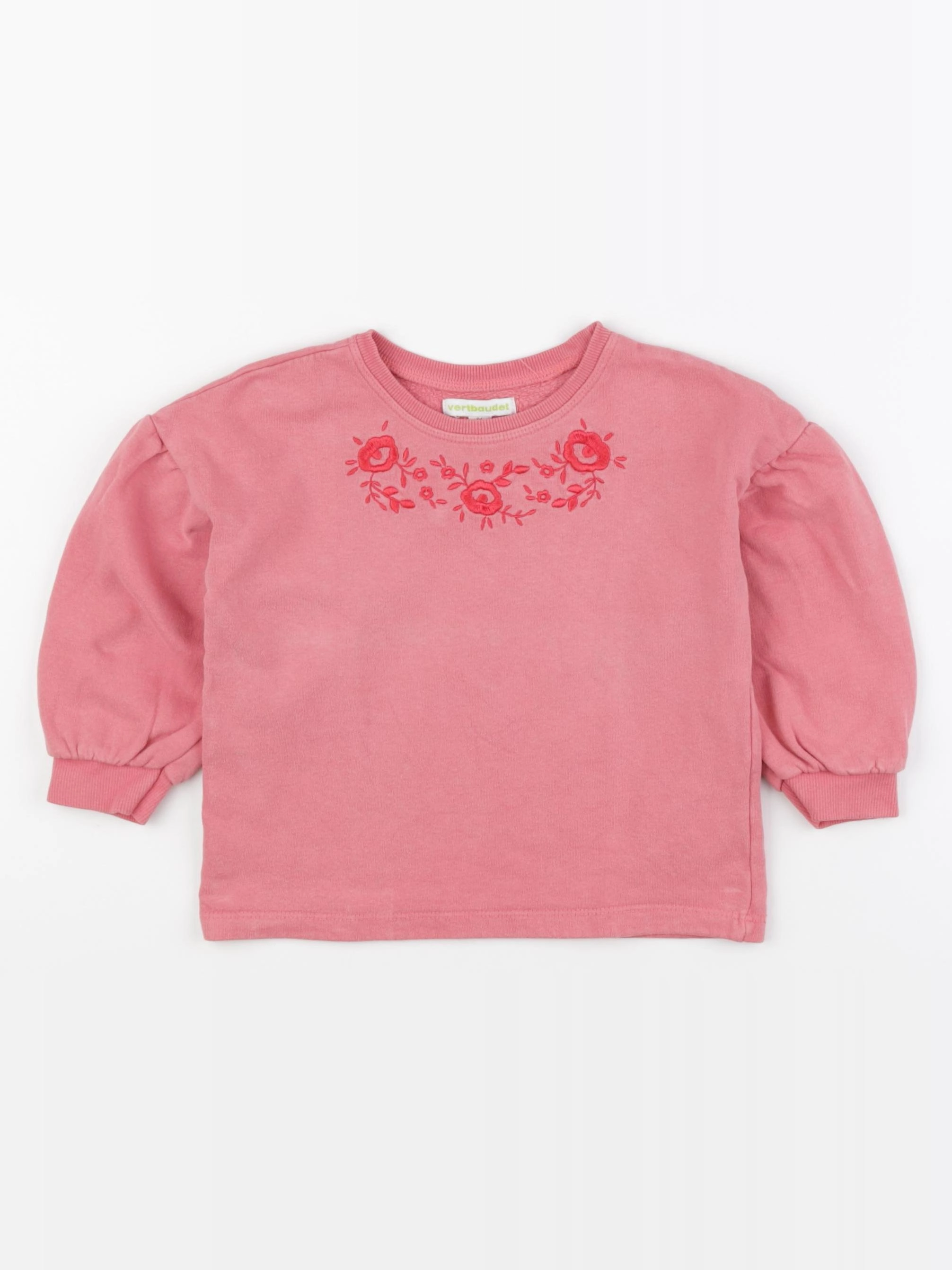 Vertbaudet - sweat rose - 3 ans