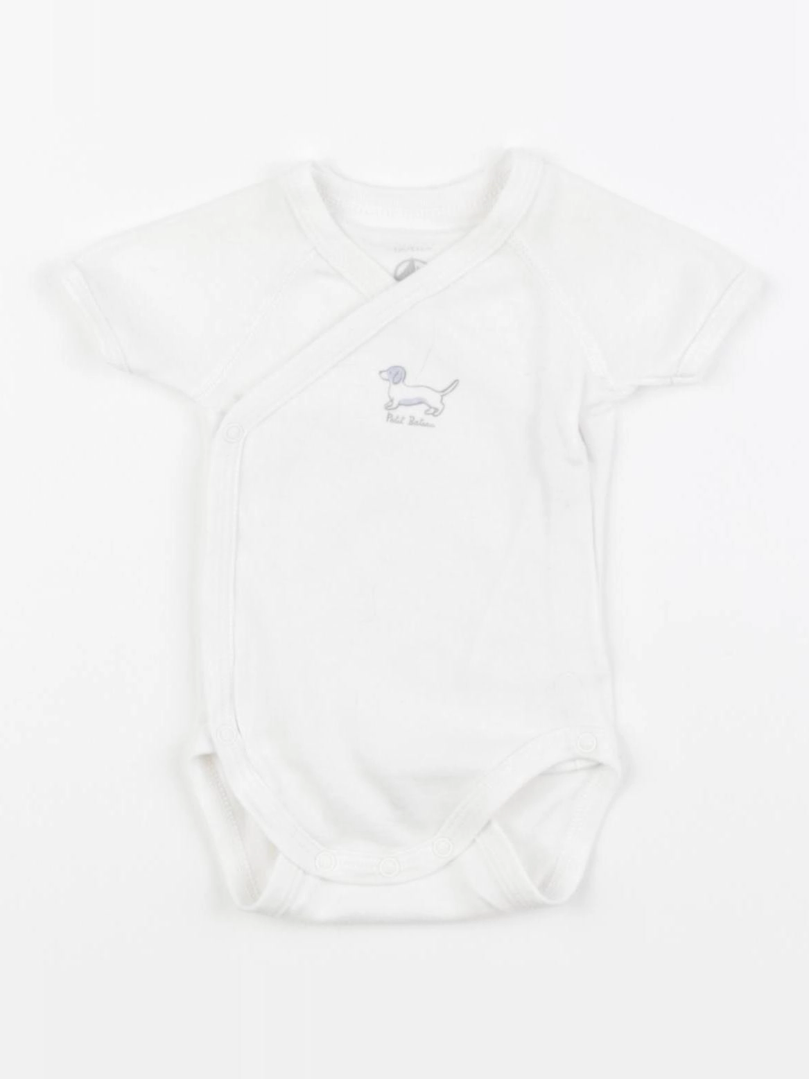 Petit Bateau - body blanc - 1 mois