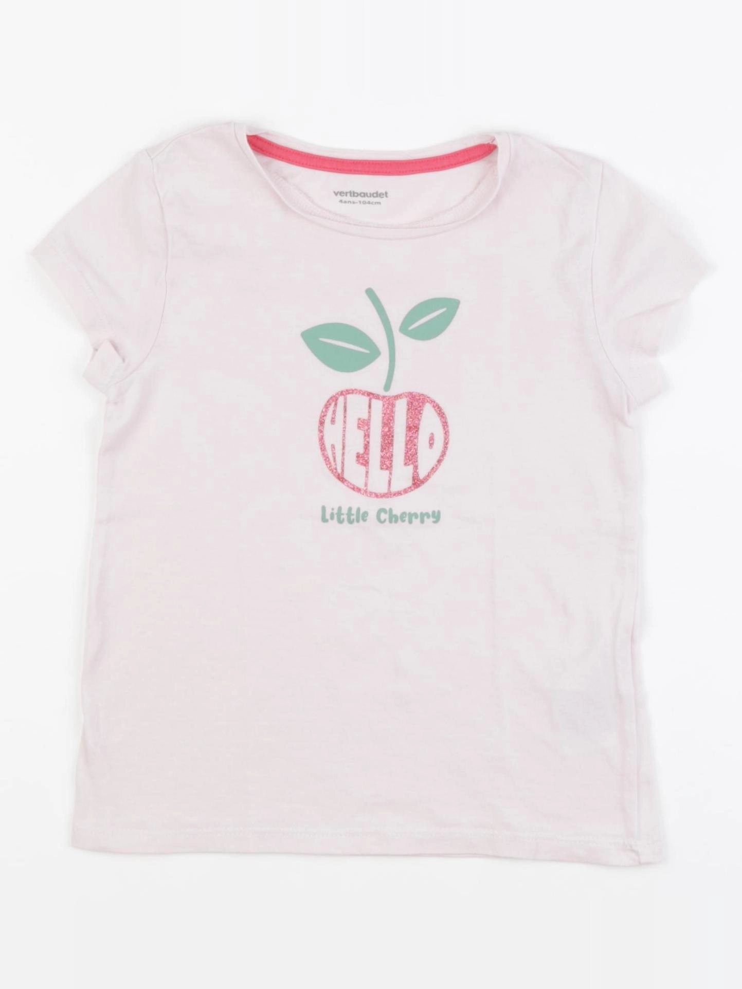 Vertbaudet - tee-shirt rose - 4 ans
