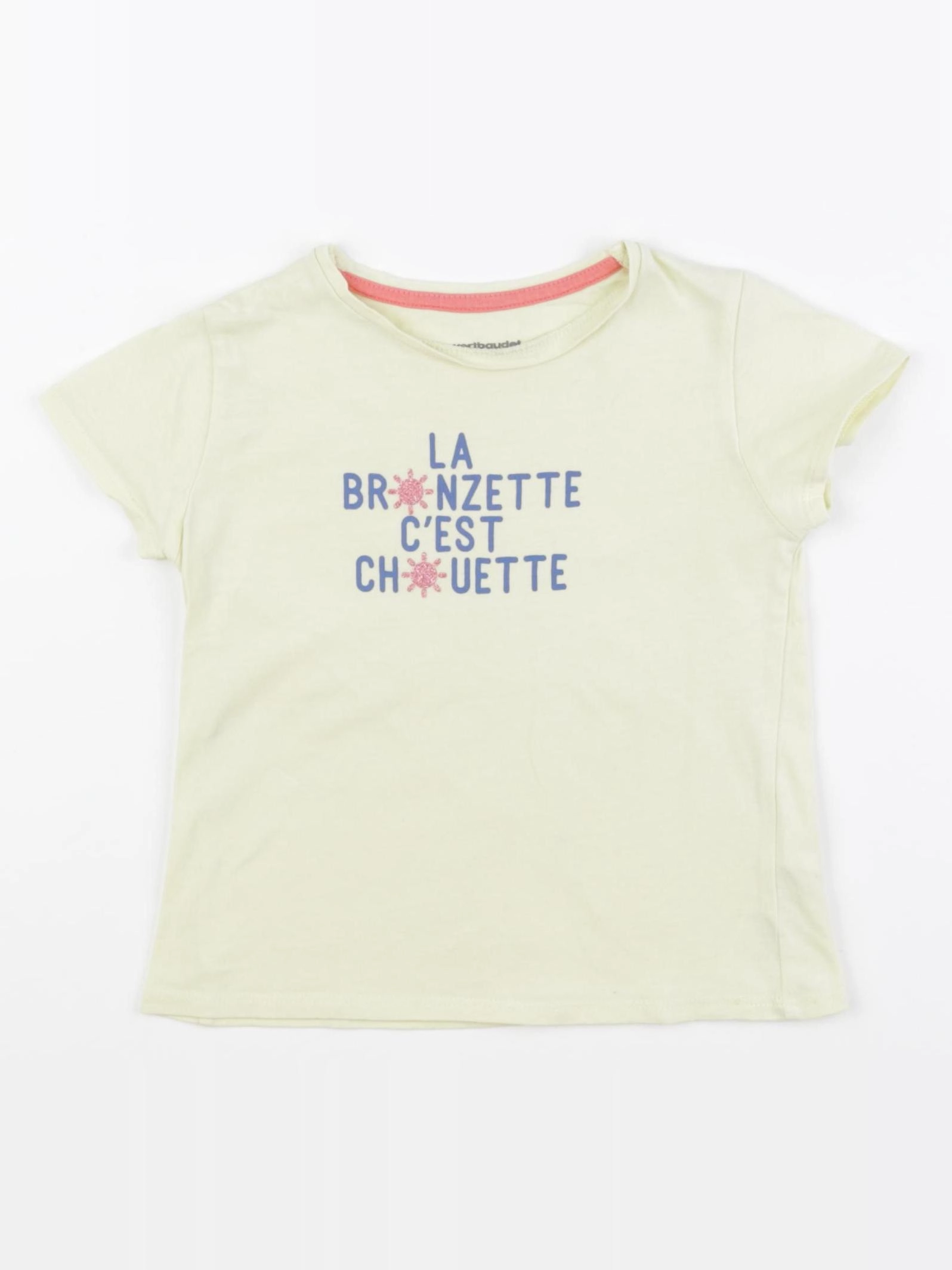 Vertbaudet - tee-shirt jaune - 4 ans