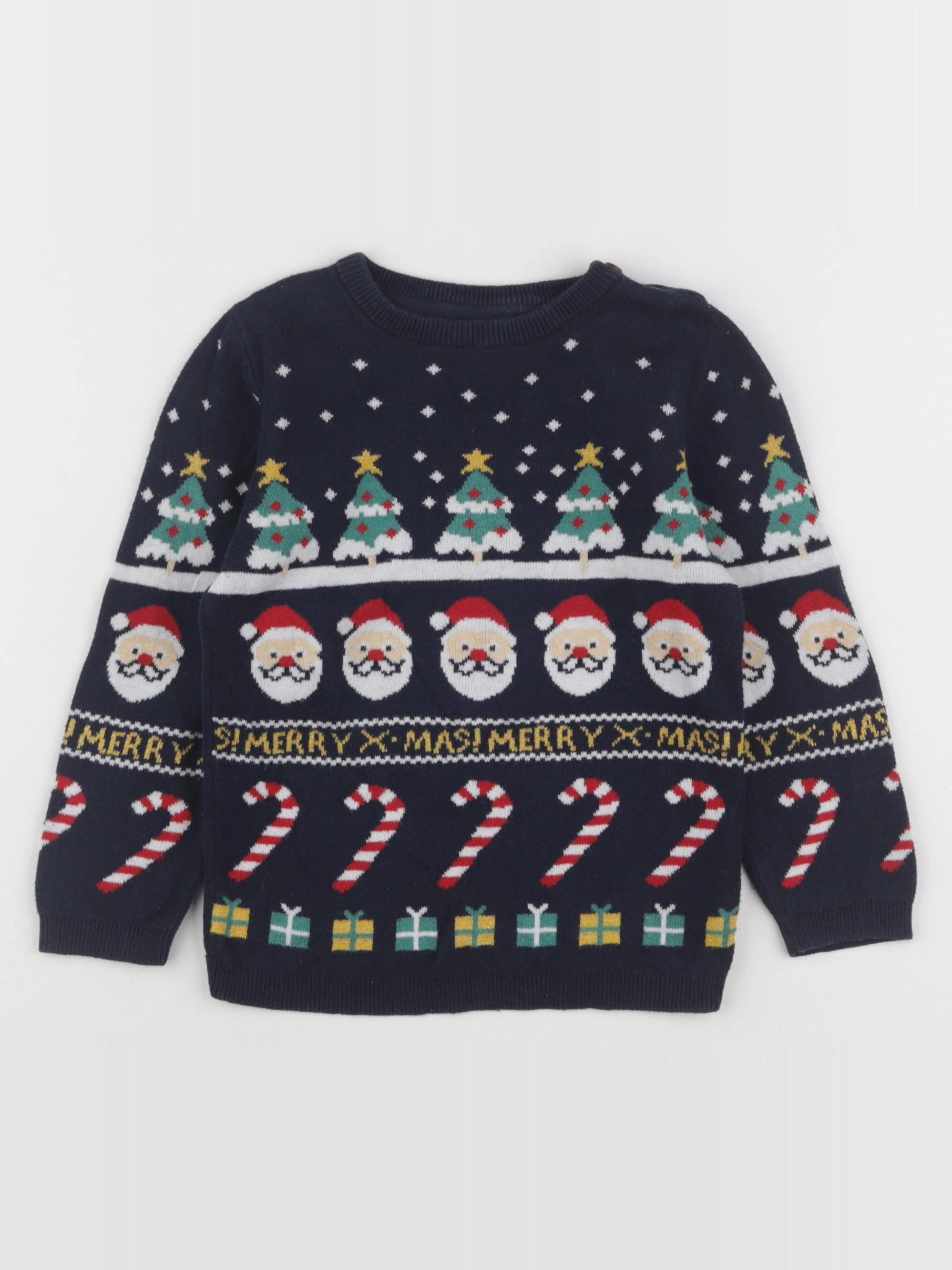 H&M - pull bleu - 2 ans