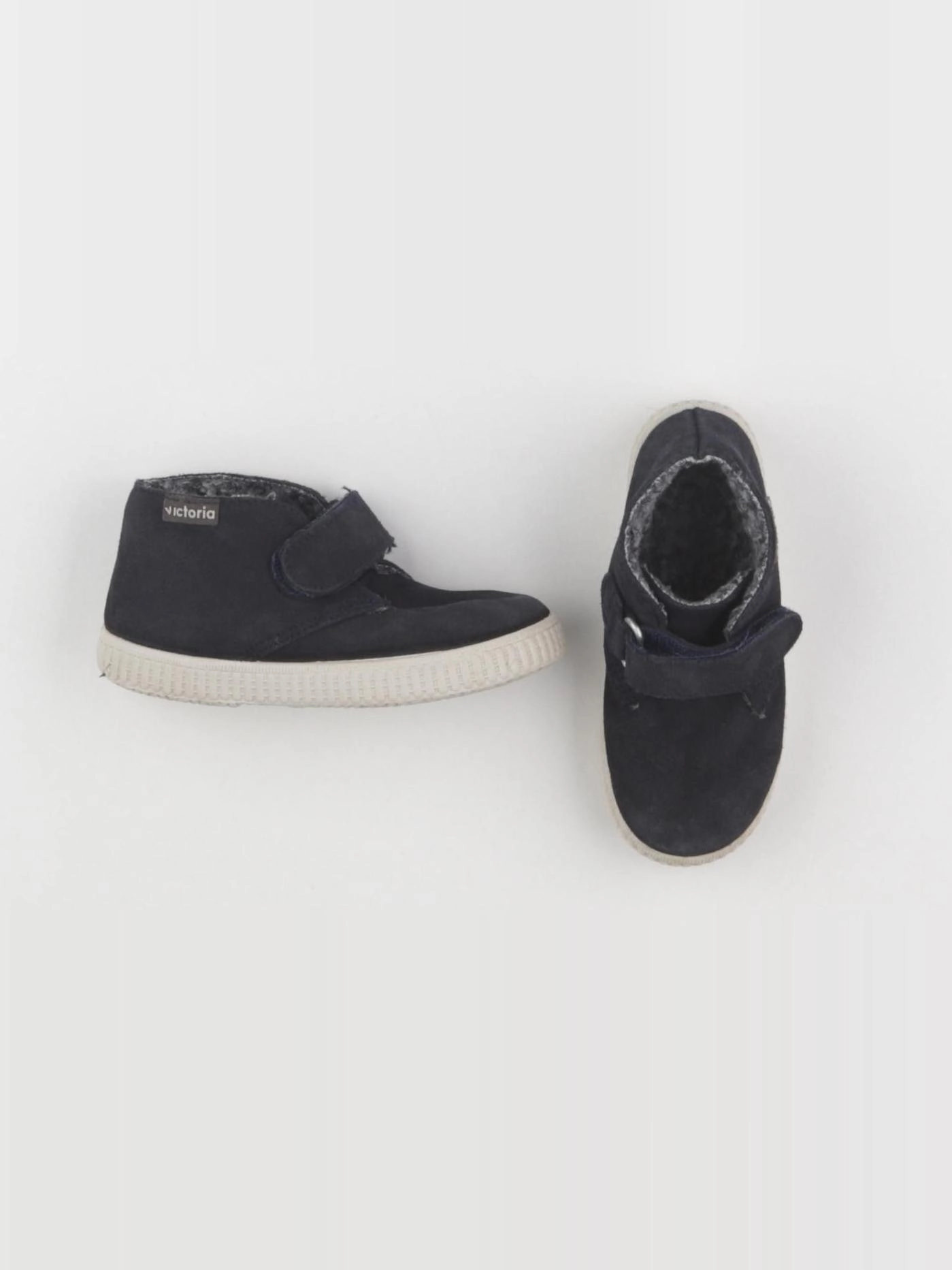 Victoria - tennis à scratch/ lacets bleu - pointure 25
