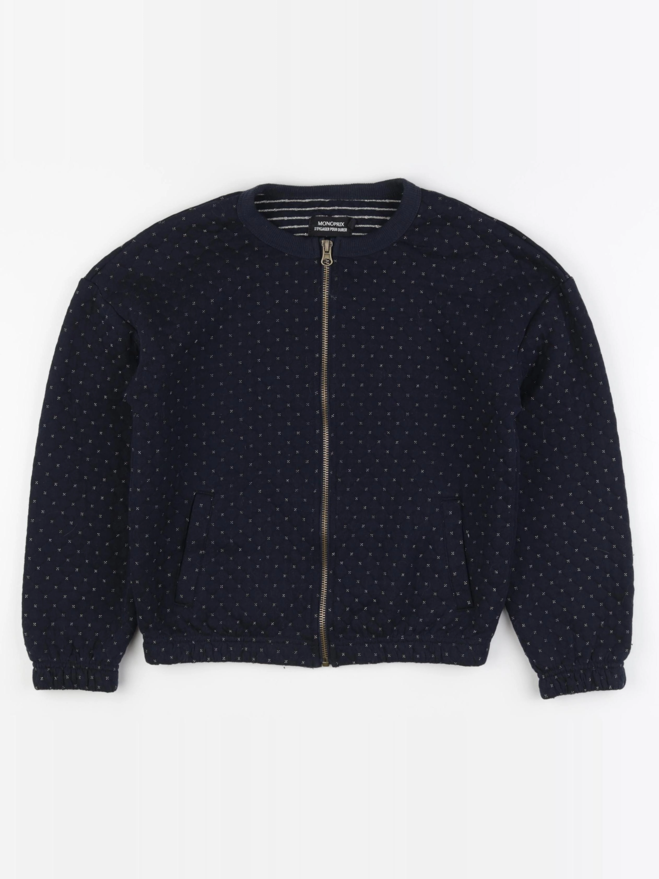 Monoprix - sweat bleu, or - 12 ans