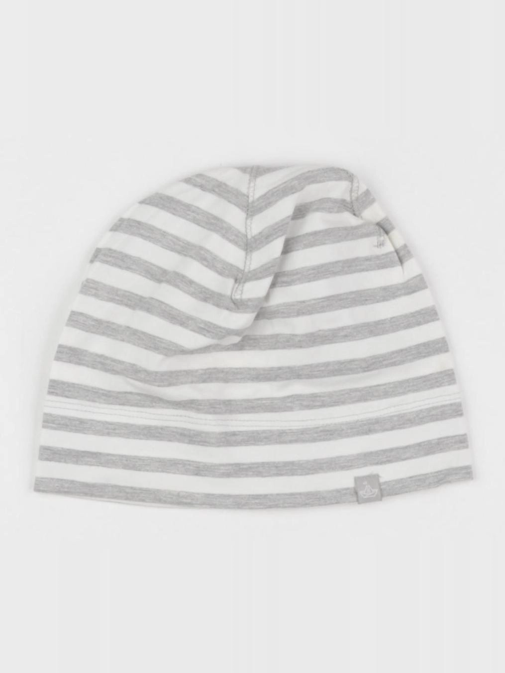 H&M - bonnet blanc, gris - 6/12 mois