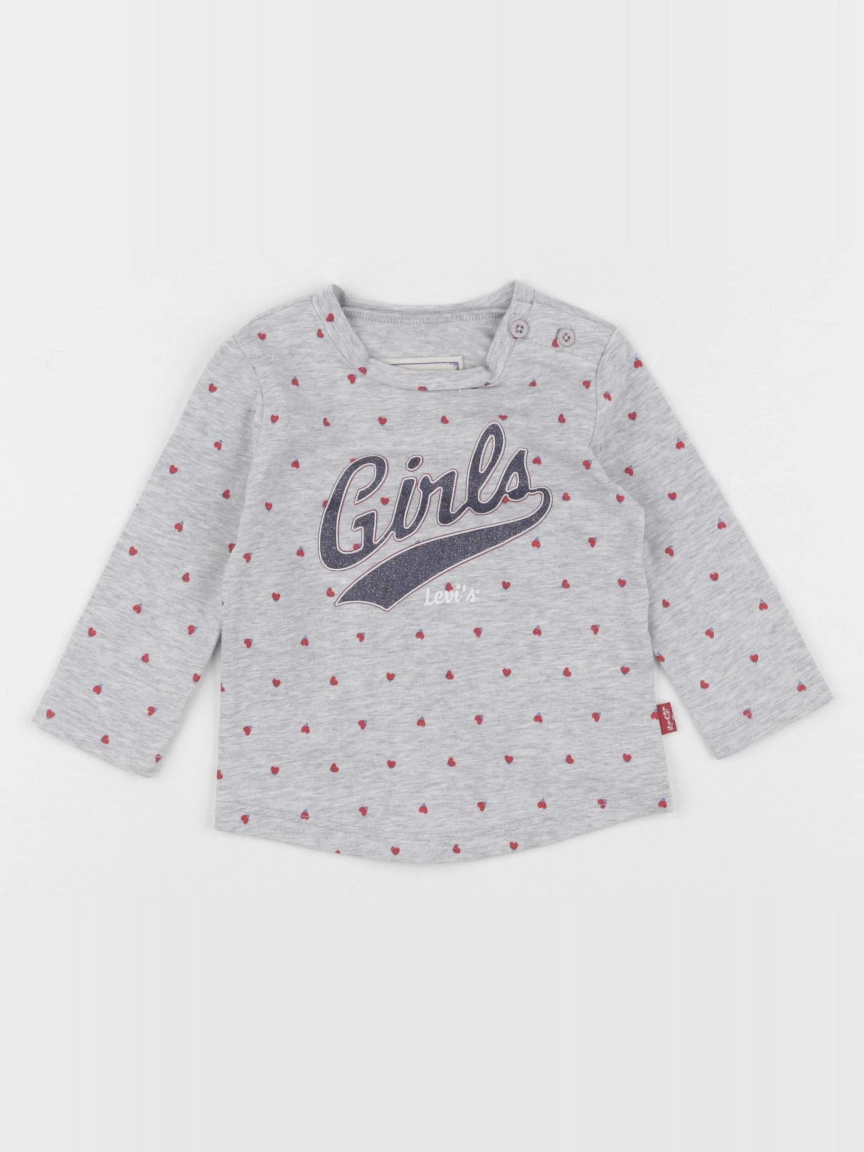 Levi's - tee-shirt gris, rouge - 6 mois