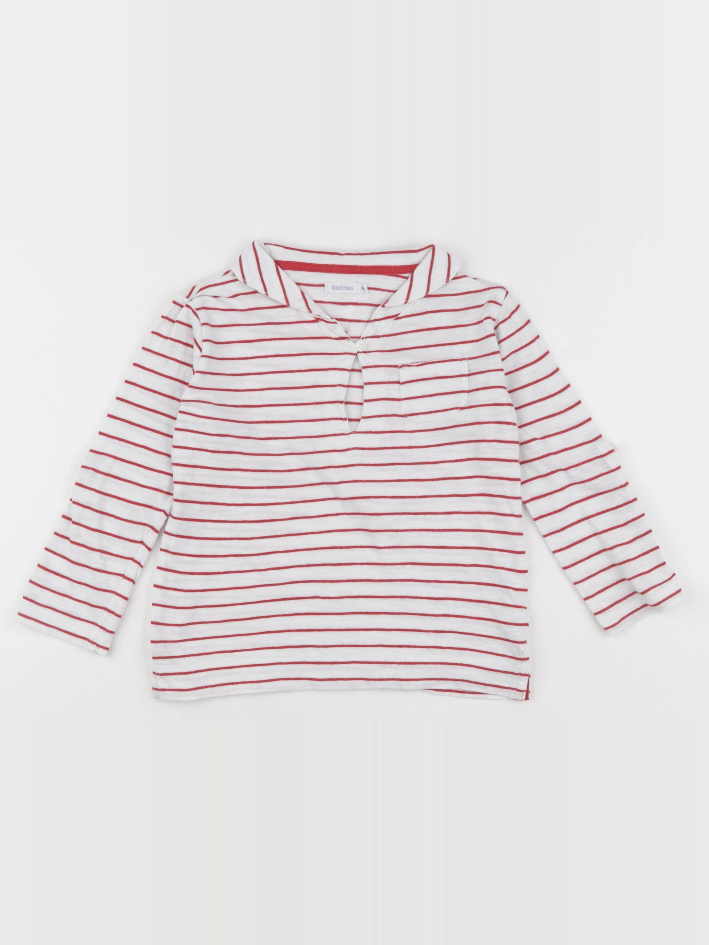 Boutchou - tee-shirt rouge, blanc - 36 mois