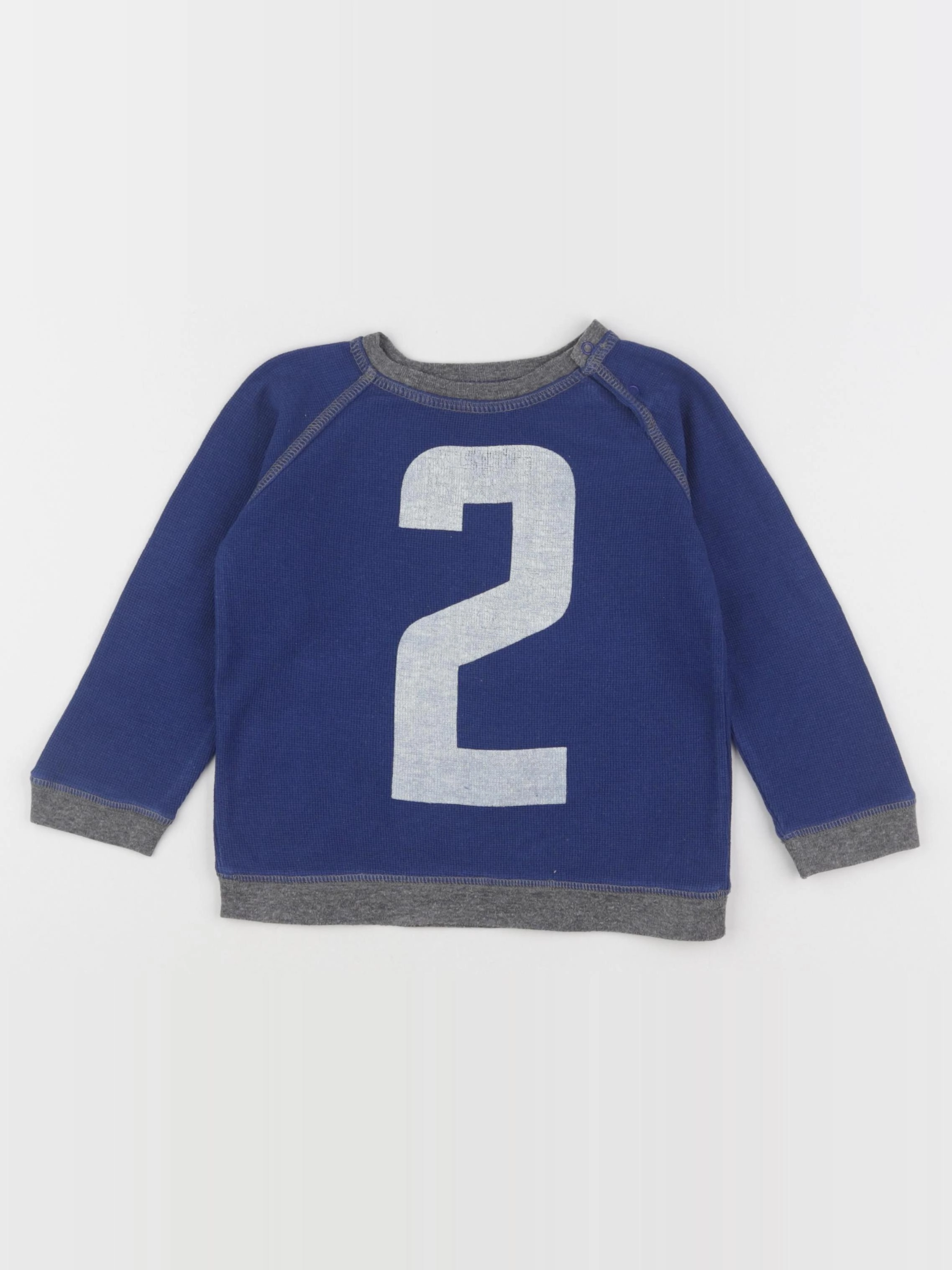 Boutchou - tee-shirt bleu, gris - 18 mois