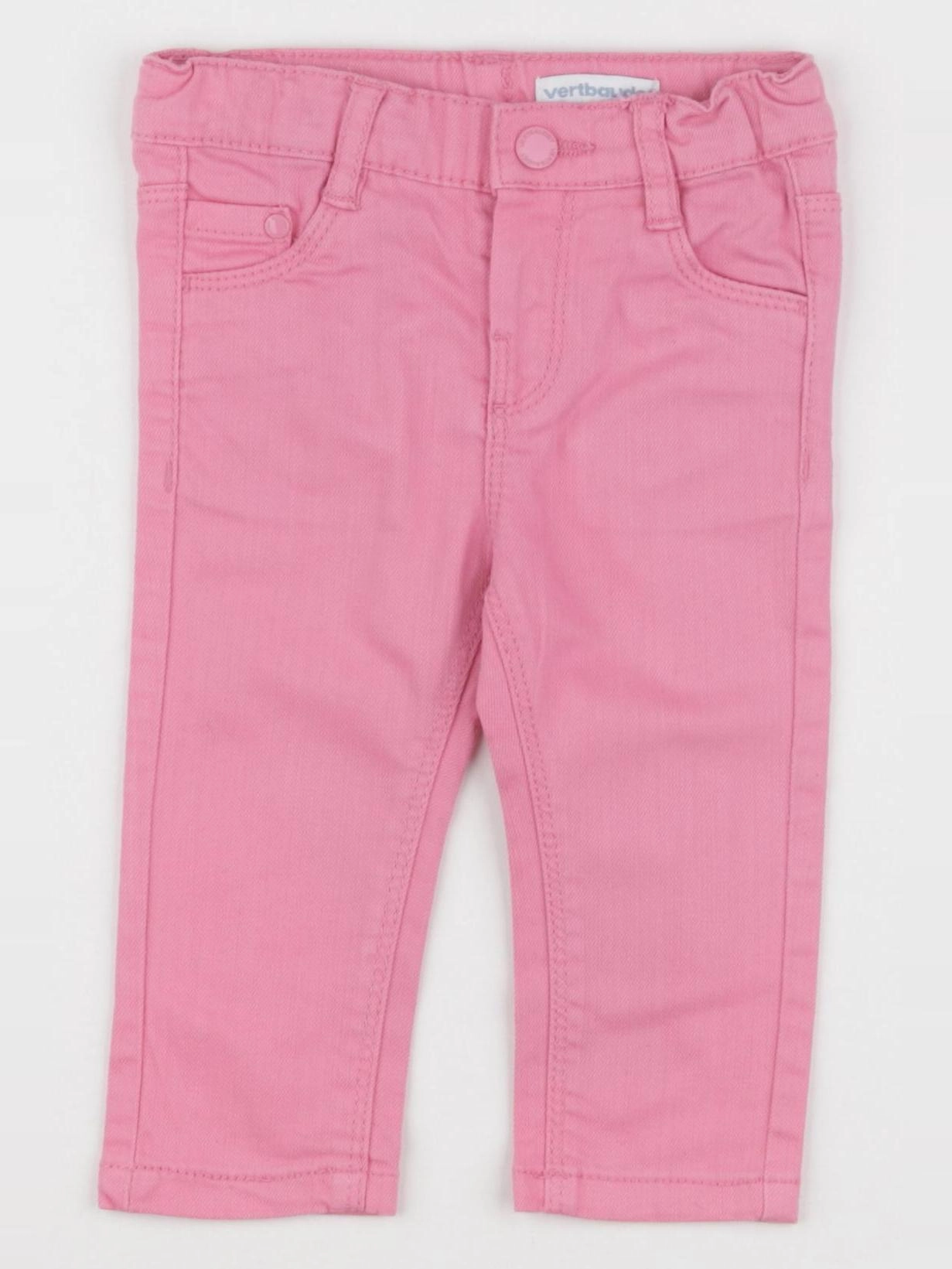 Vertbaudet - pantalon rose - 6 mois