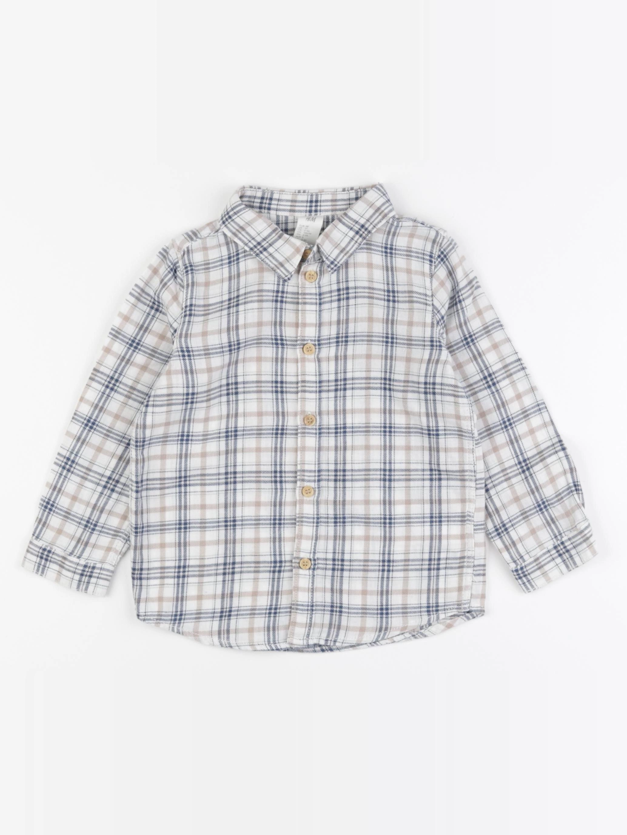 H&M - chemise marron - 2/3 ans