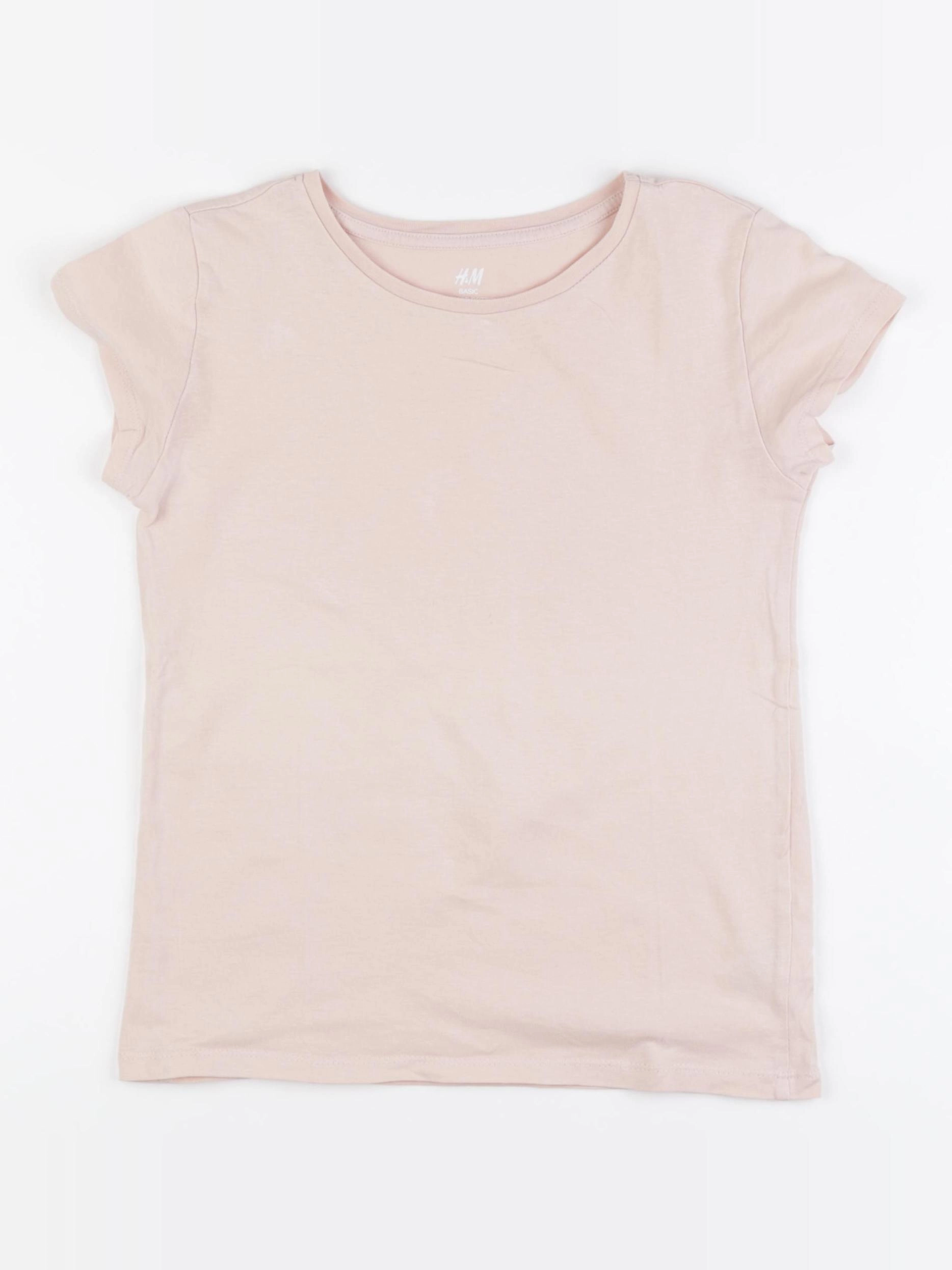 H&M - tee-shirt rose - 8/10 ans