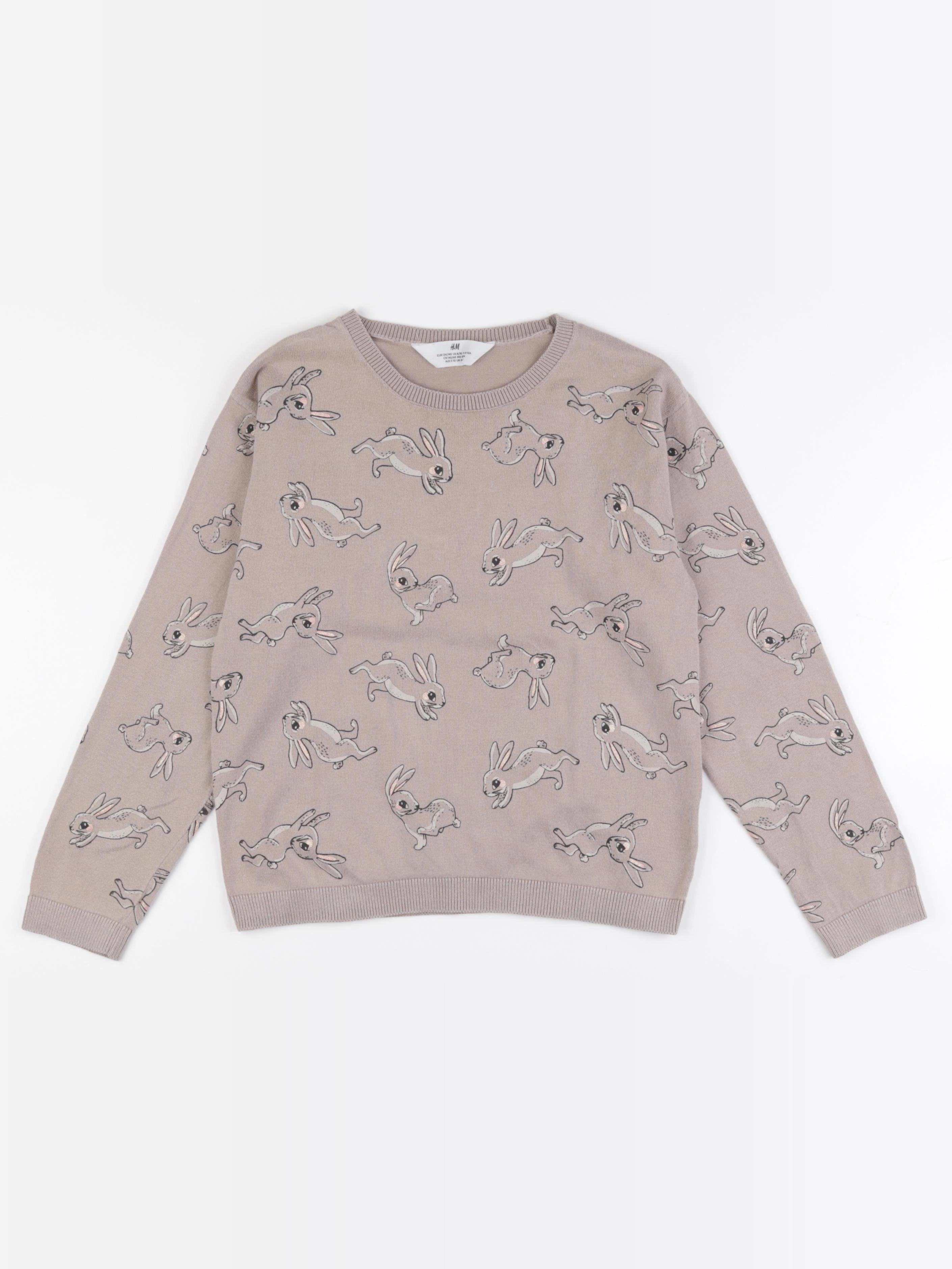 H&M - pull marron - 8/10 ans