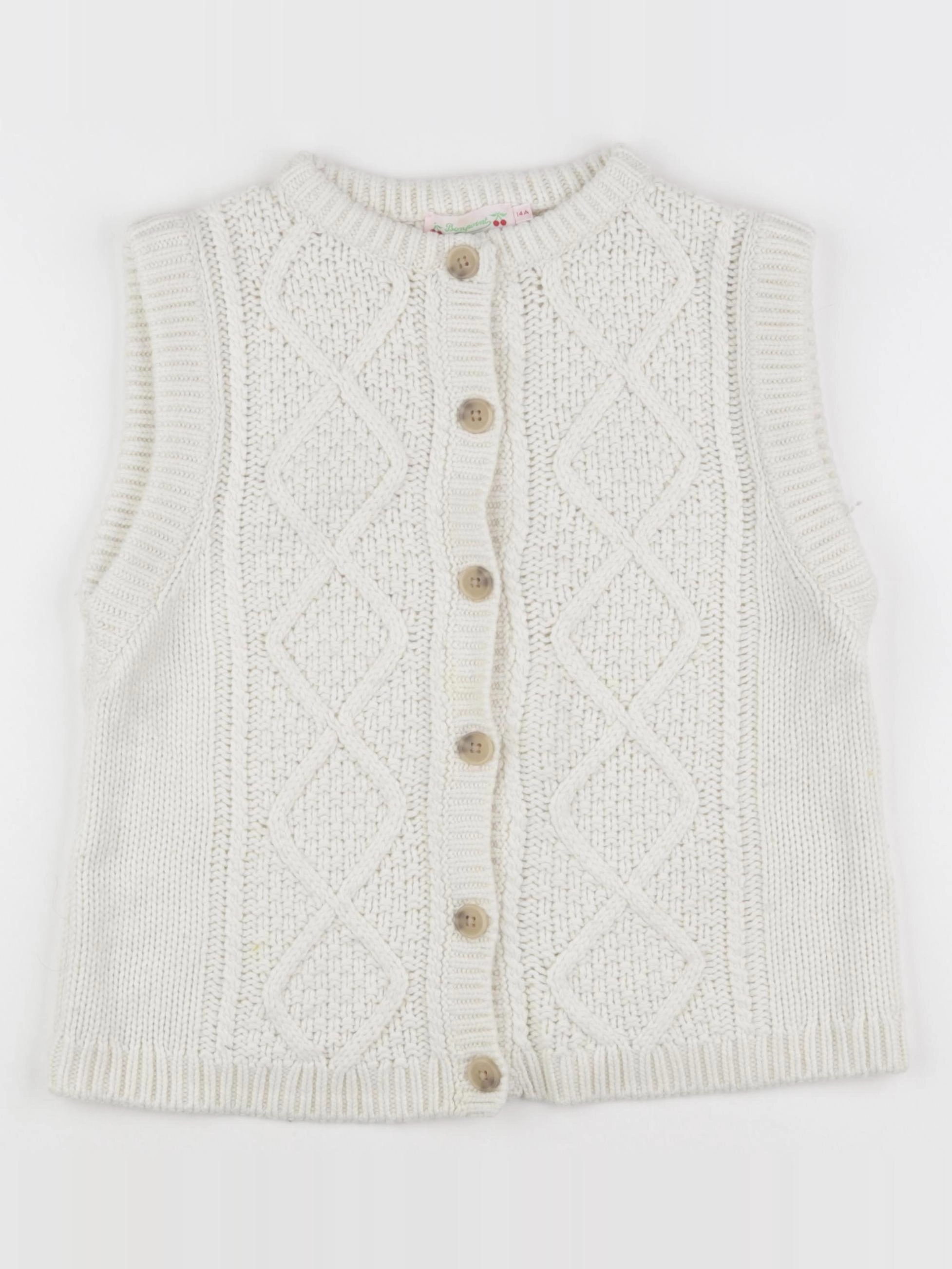 Bonpoint - gilet blanc - 14 ans