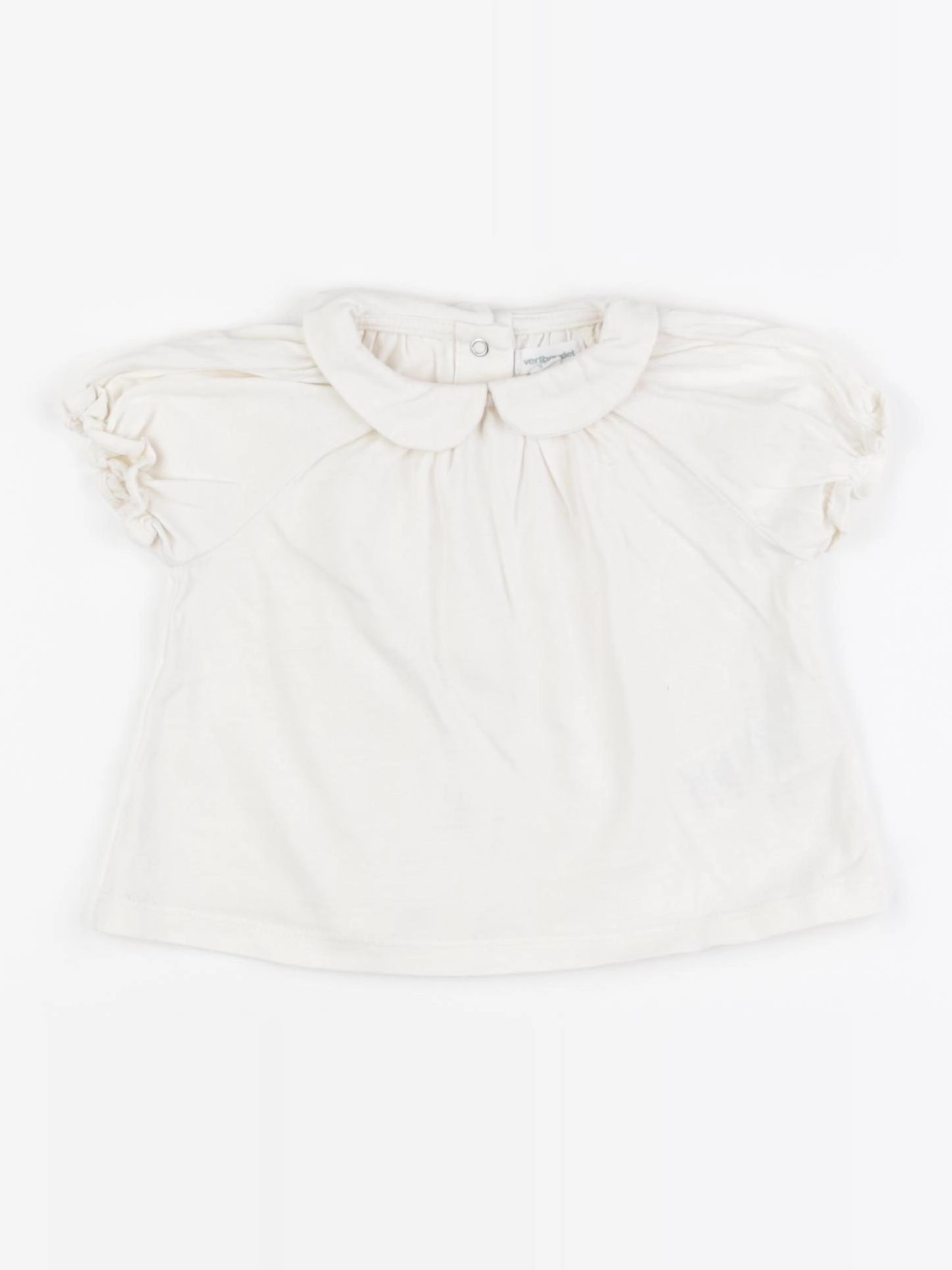 Vertbaudet - tee-shirt blanc - 9 mois