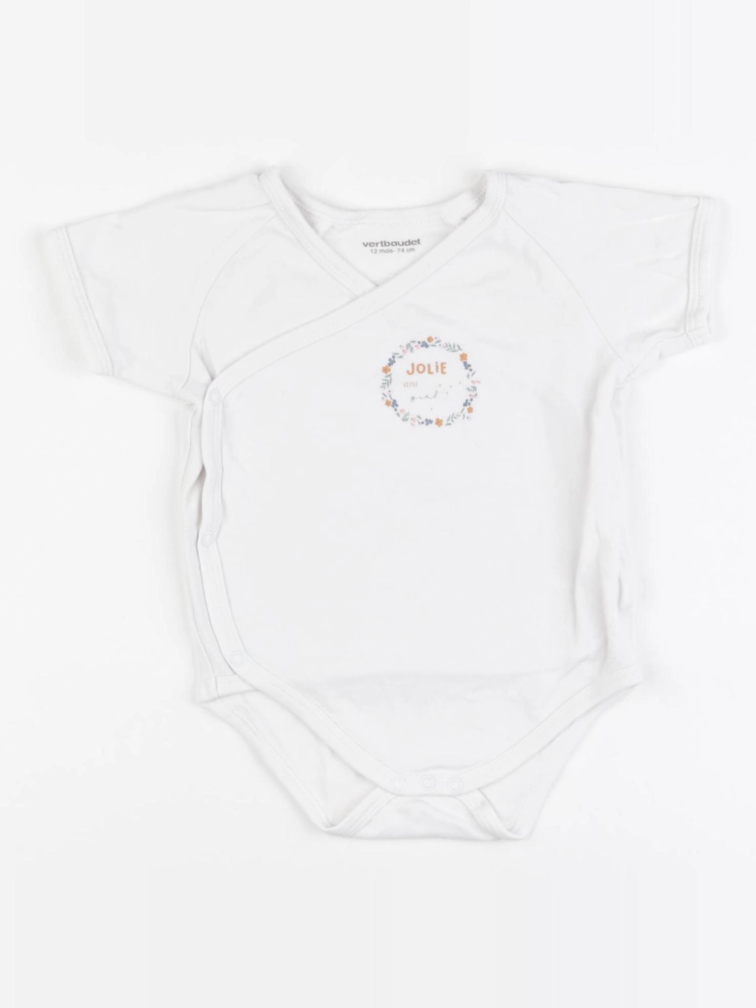 Vertbaudet - body blanc - 12 mois