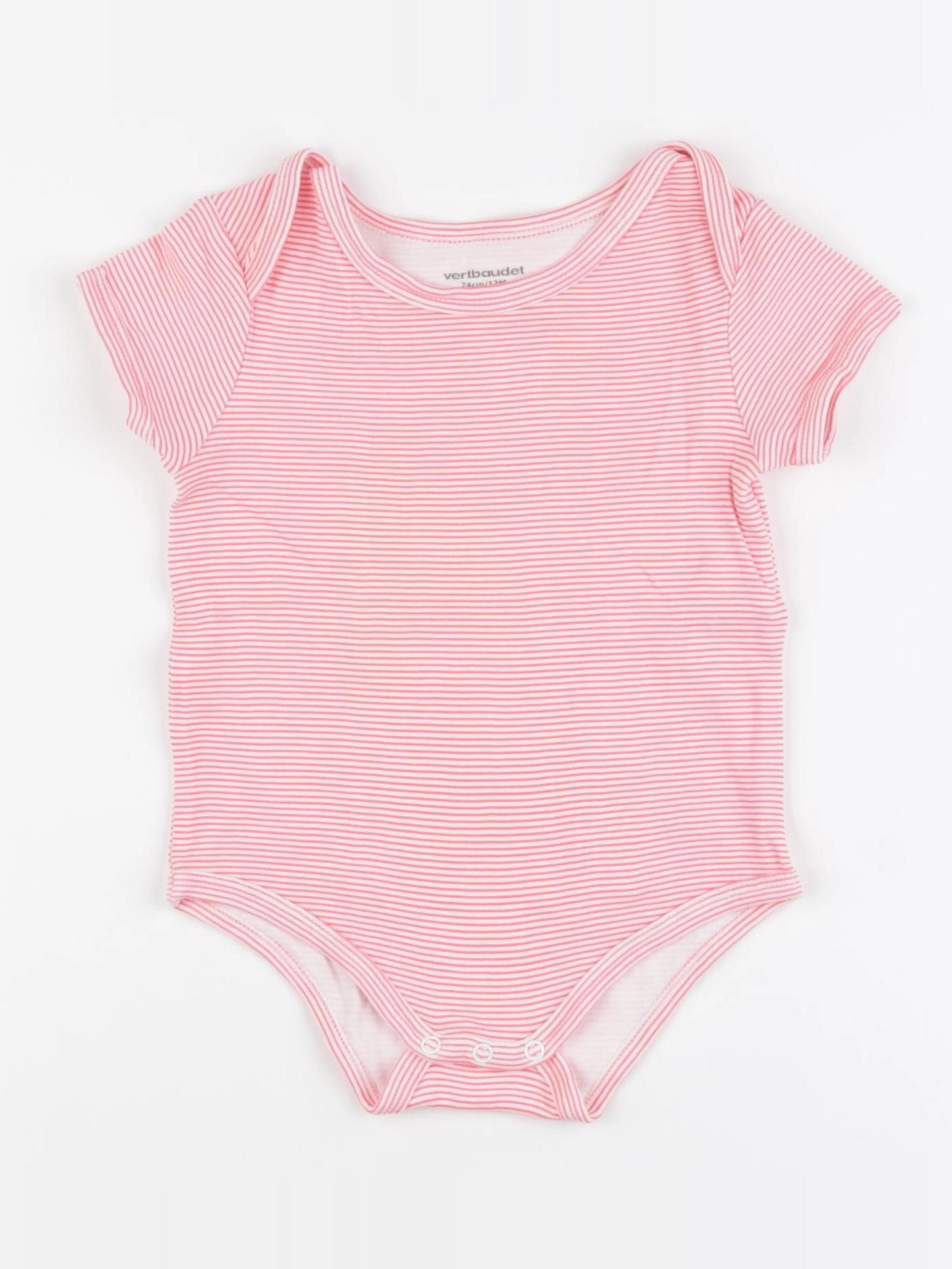 Vertbaudet - body rose - 12 mois