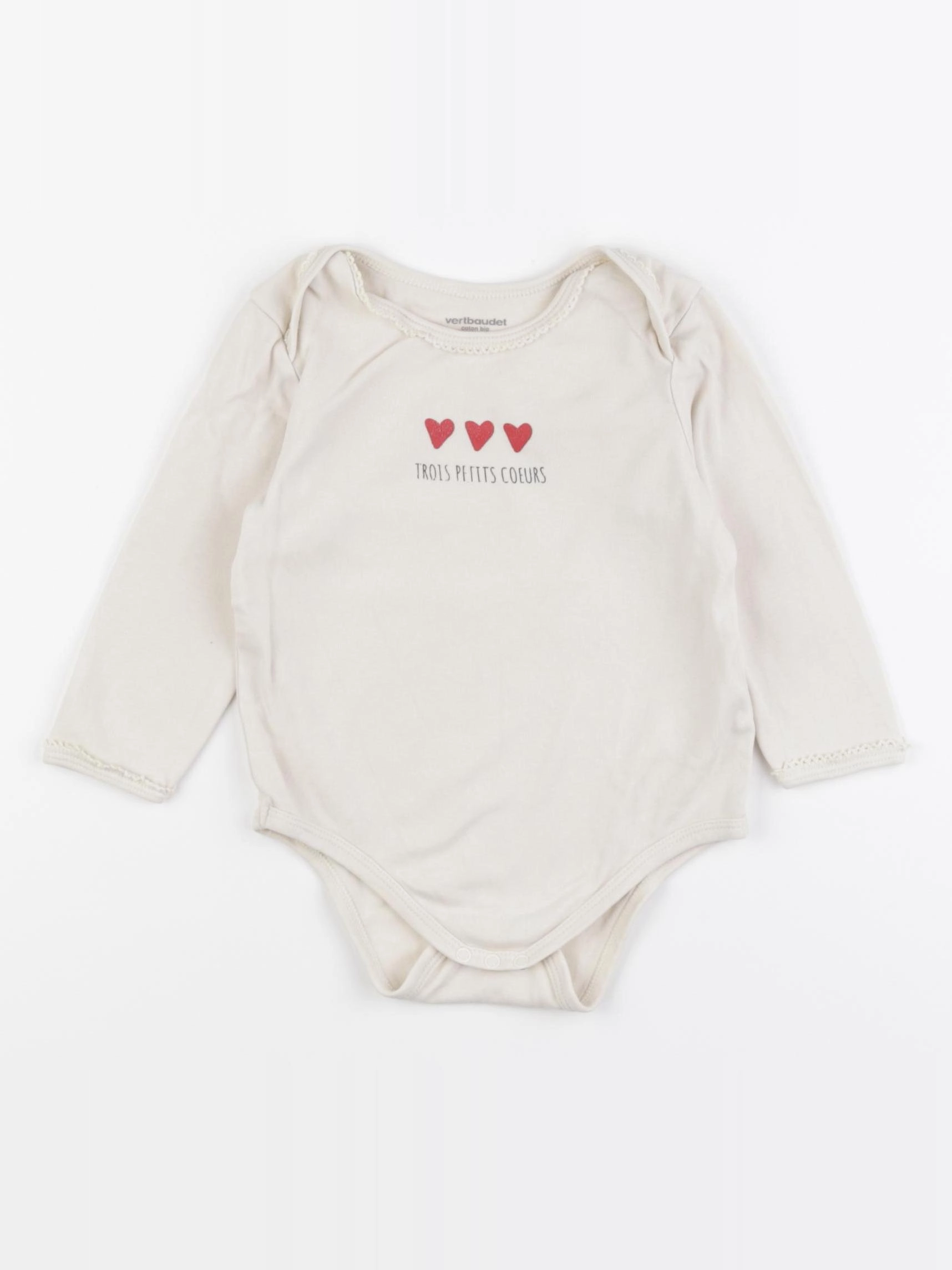 Vertbaudet - body beige - 18 mois