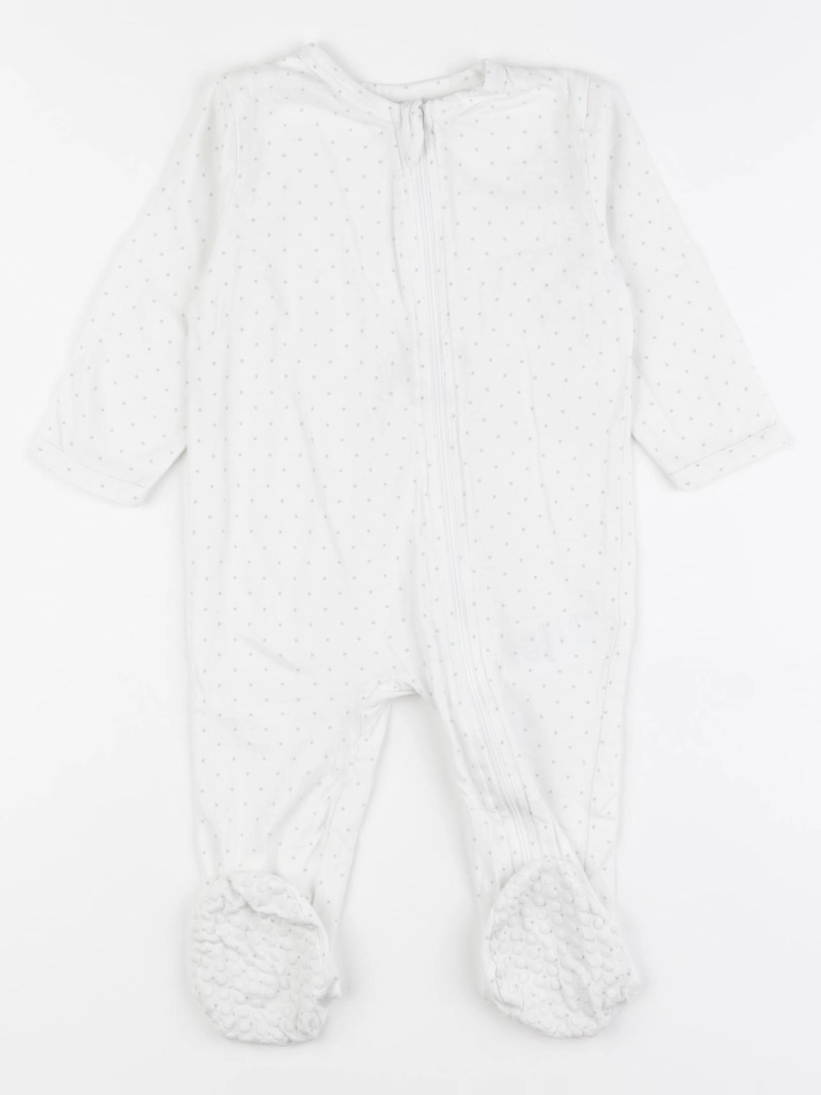 Vertbaudet - pyjama coton blanc - 9 mois