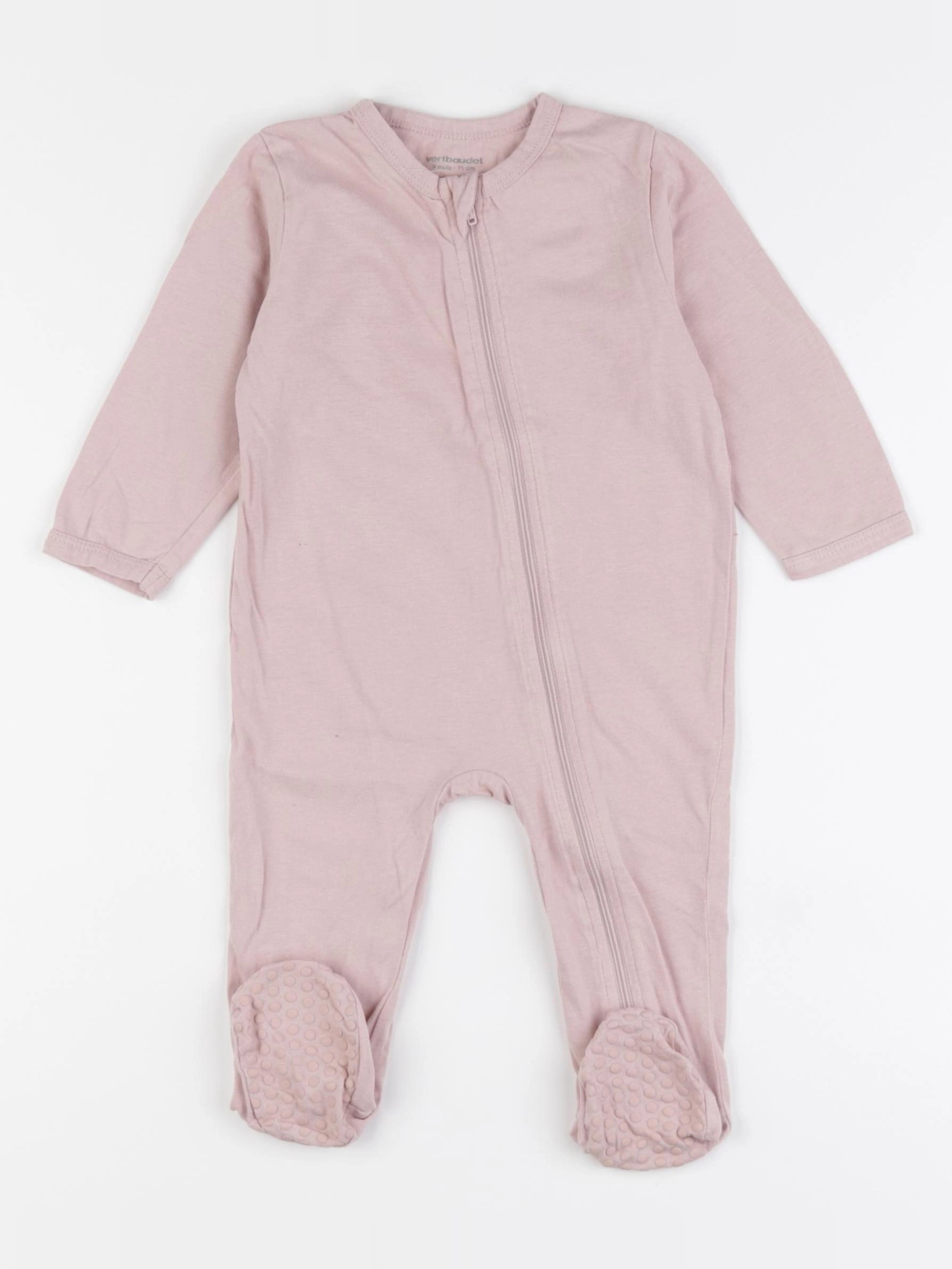 Vertbaudet - pyjama coton rose - 9 mois