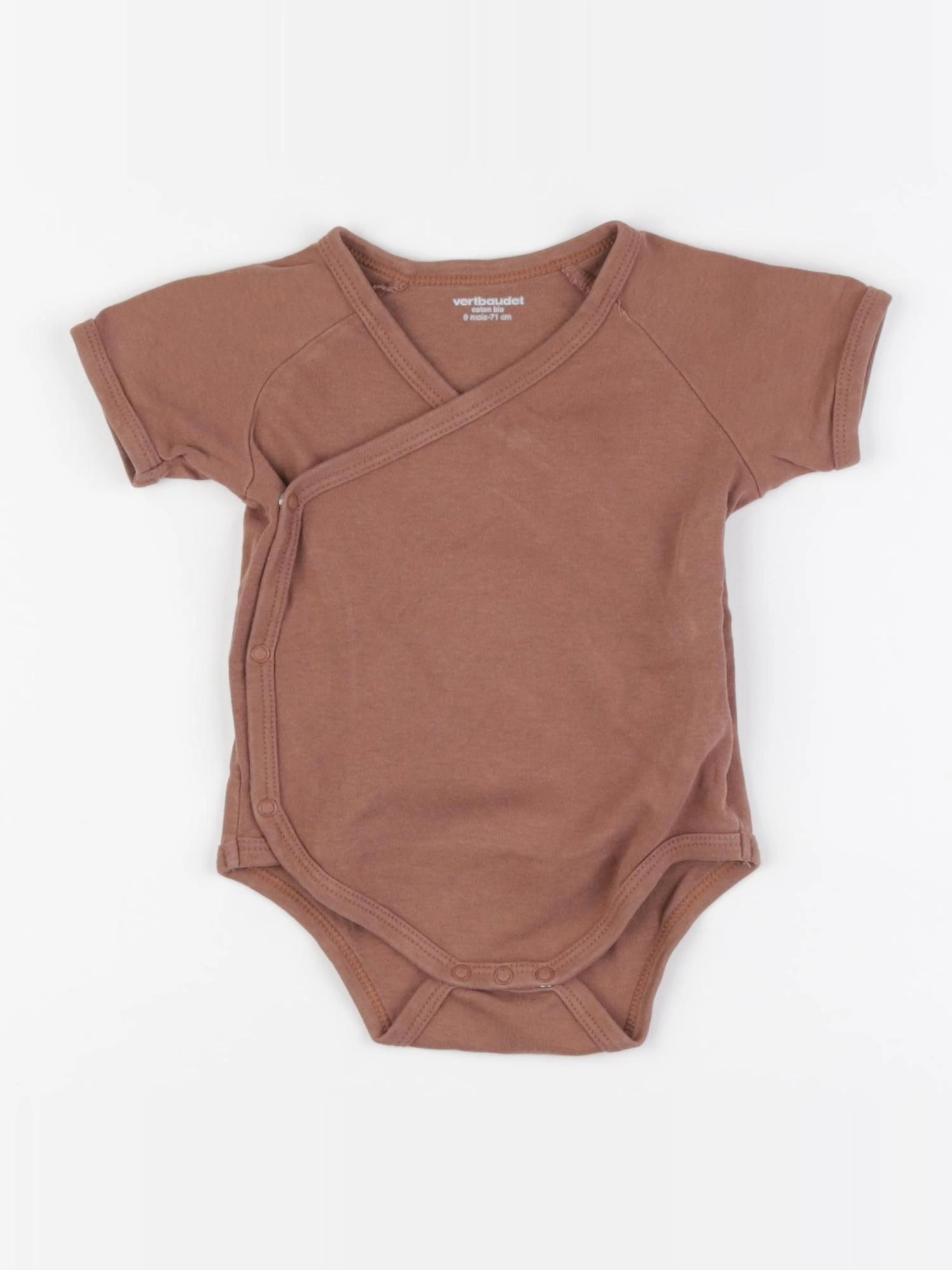 Vertbaudet - body marron - 9 mois