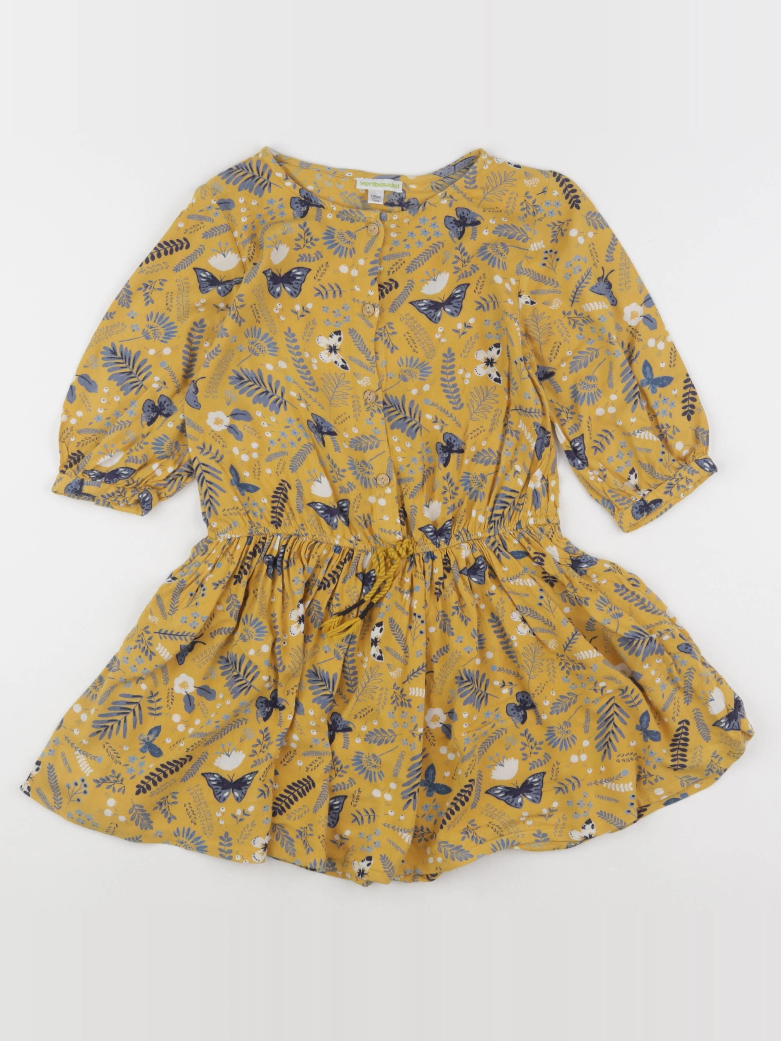 Vertbaudet - robe jaune - 7 ans