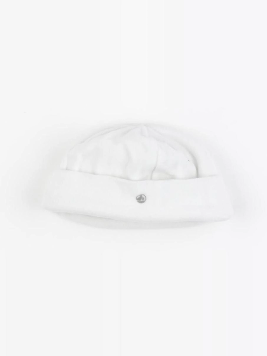 Petit Bateau - bonnet de naissance blanc - 1 mois