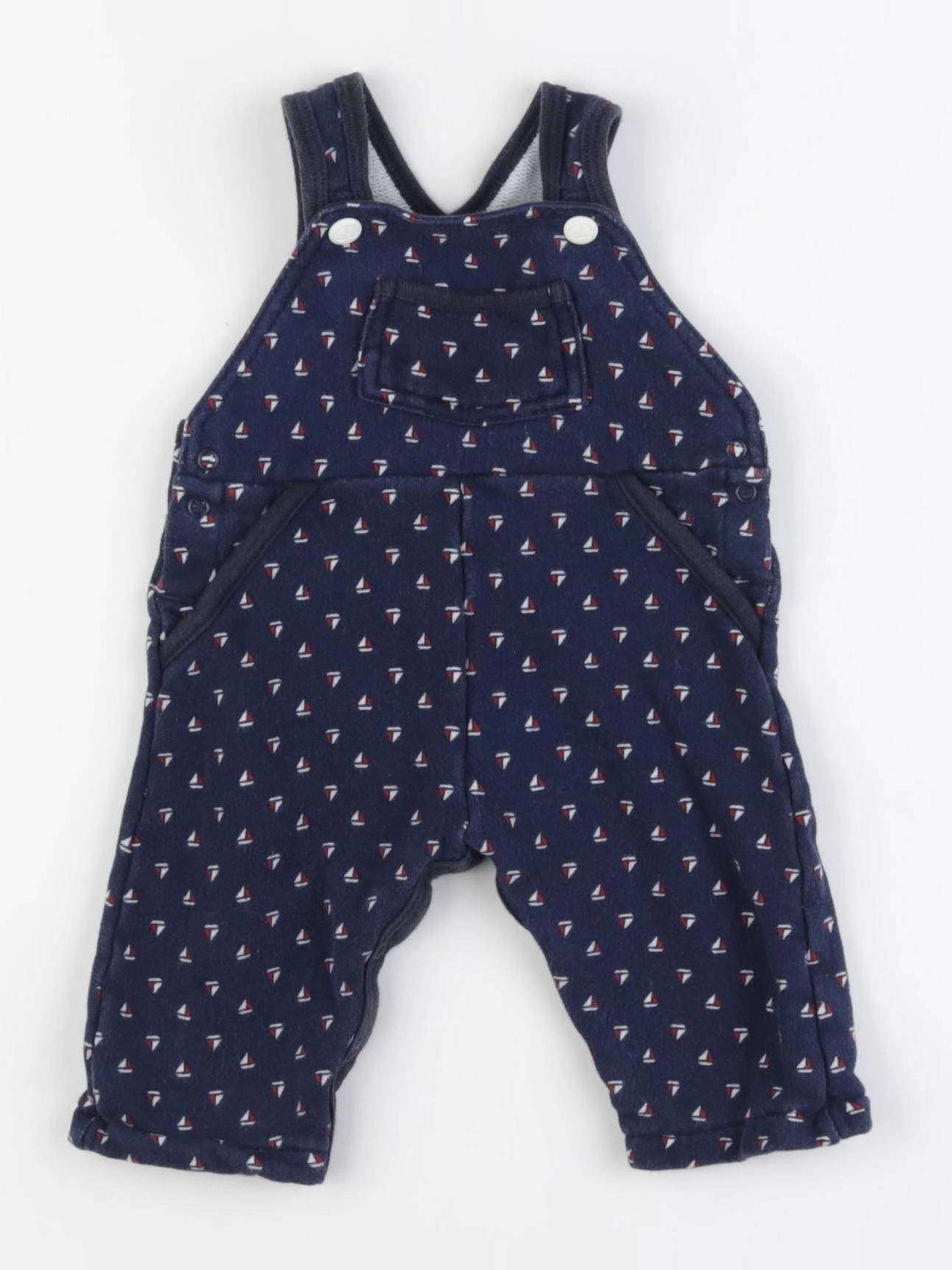 Petit Bateau - salopette bleu - 3 mois