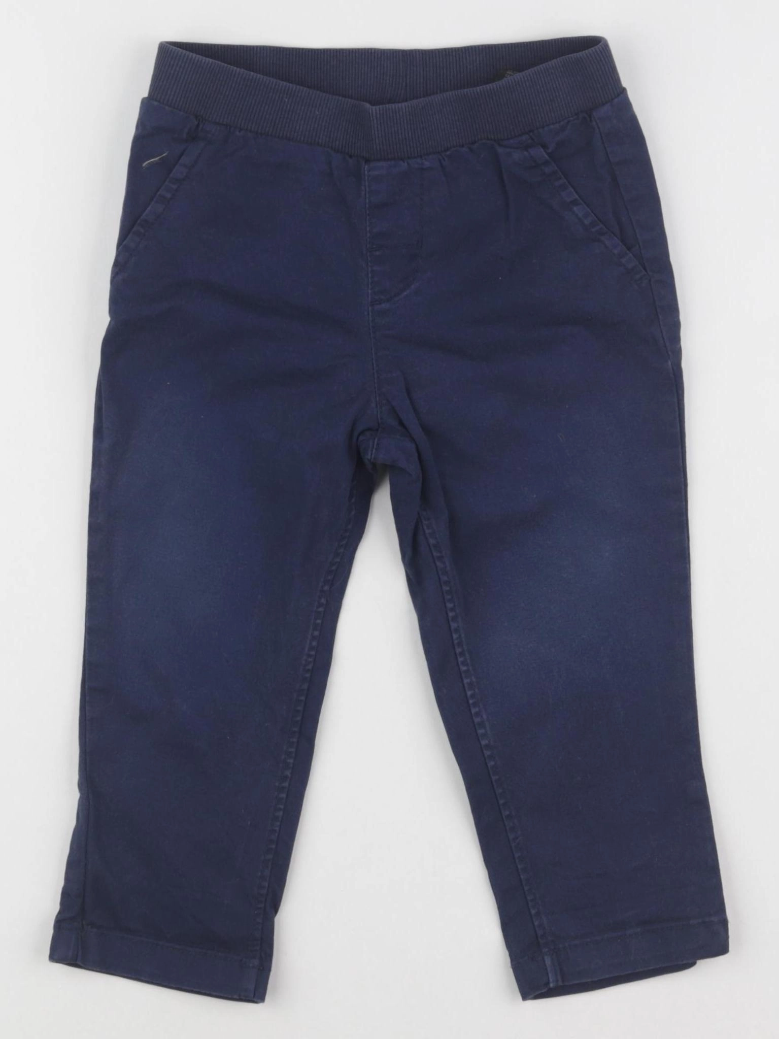 H&M - pantalon bleu - 12/18 mois