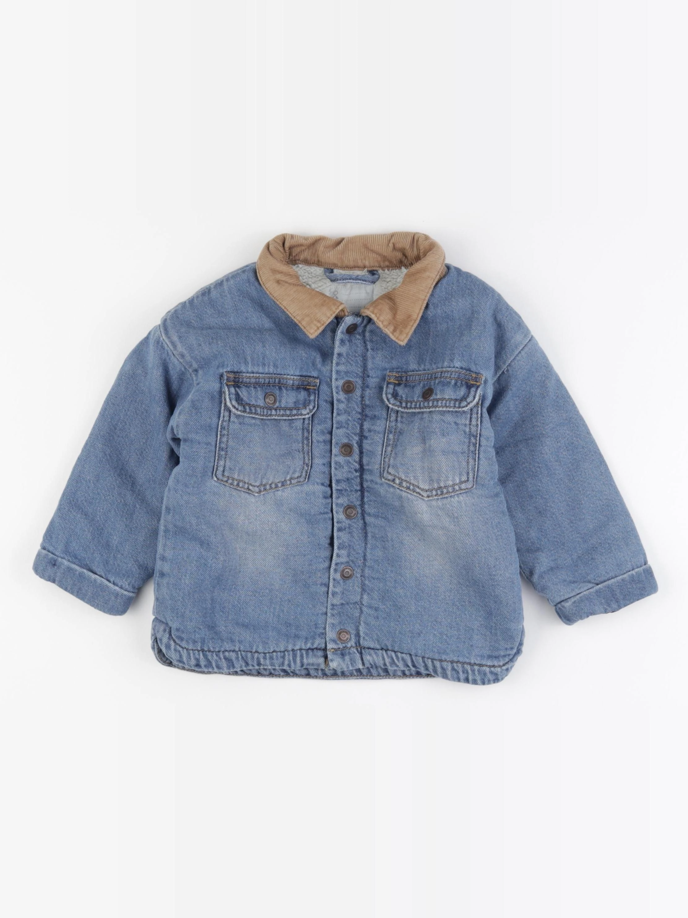 Vertbaudet - veste doublé bleu - 24 mois