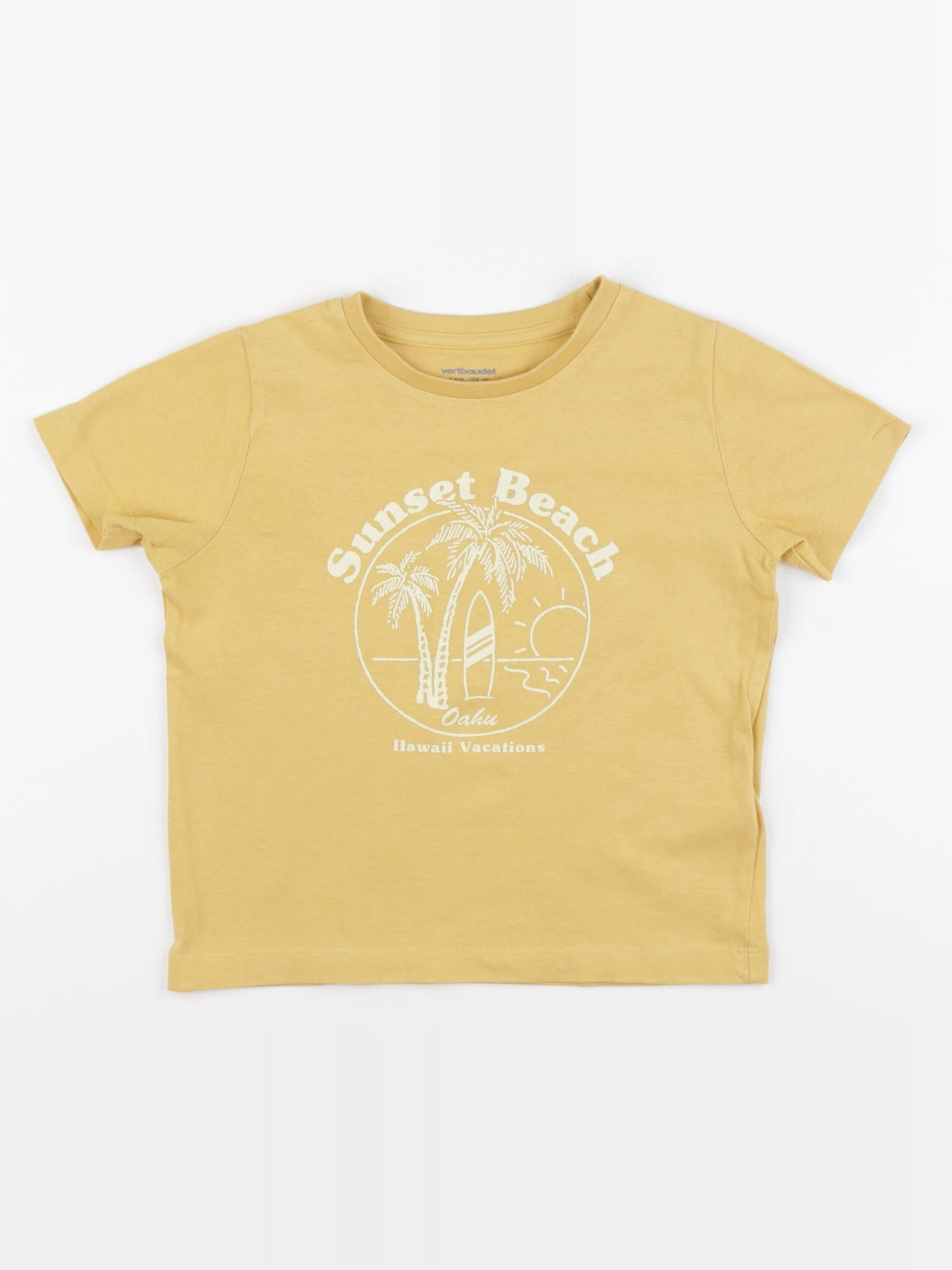 Vertbaudet - tee-shirt jaune - 4 ans
