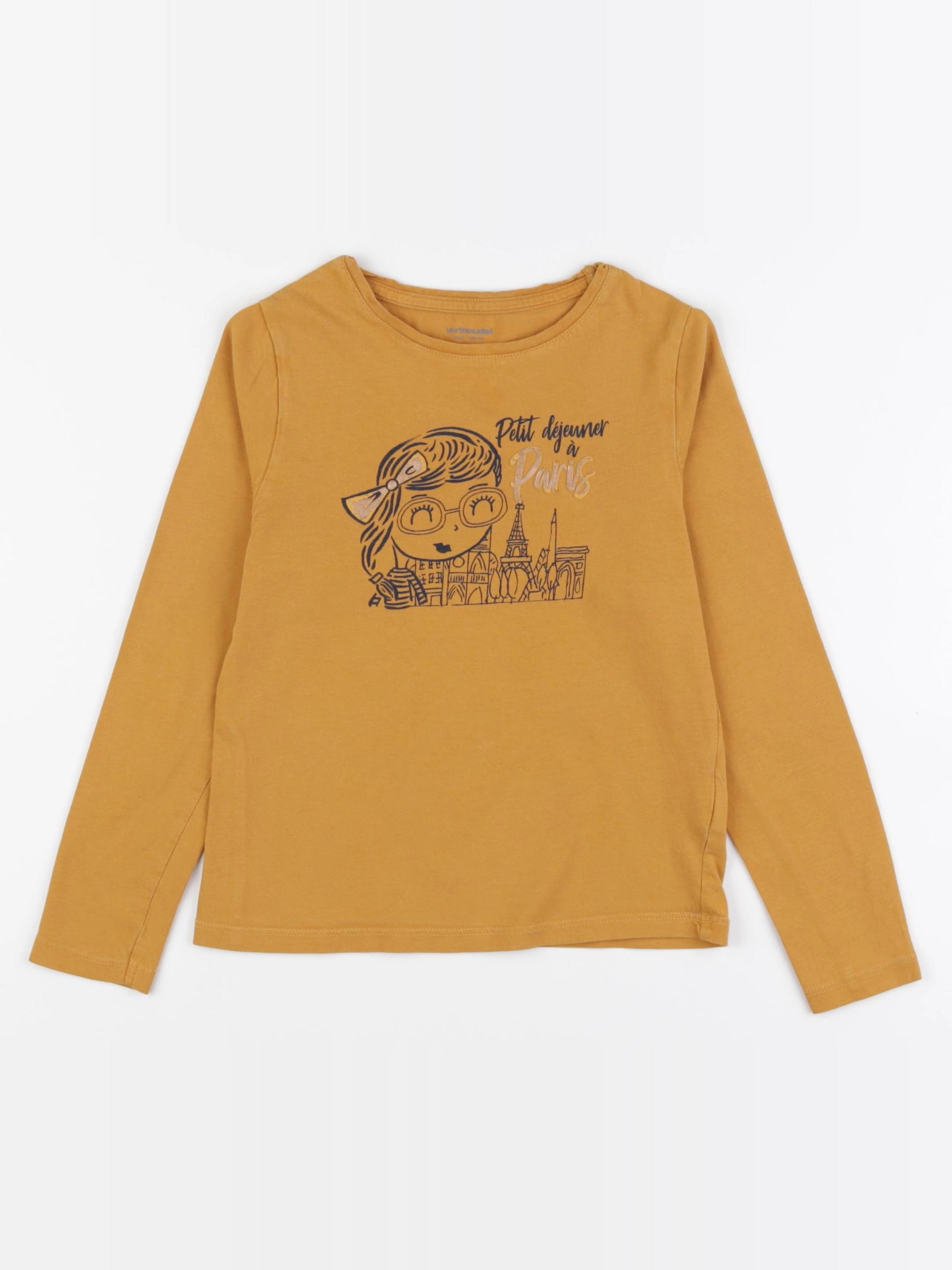 Vertbaudet - tee-shirt jaune - 8 ans