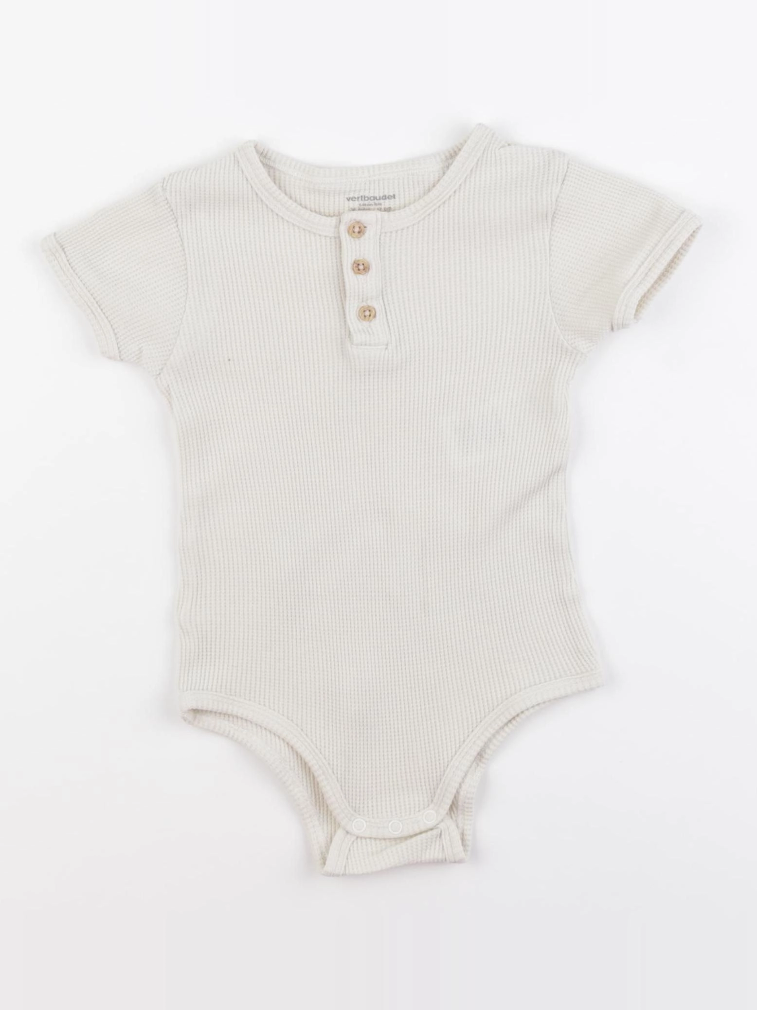 Vertbaudet - body blanc, beige - 36 mois