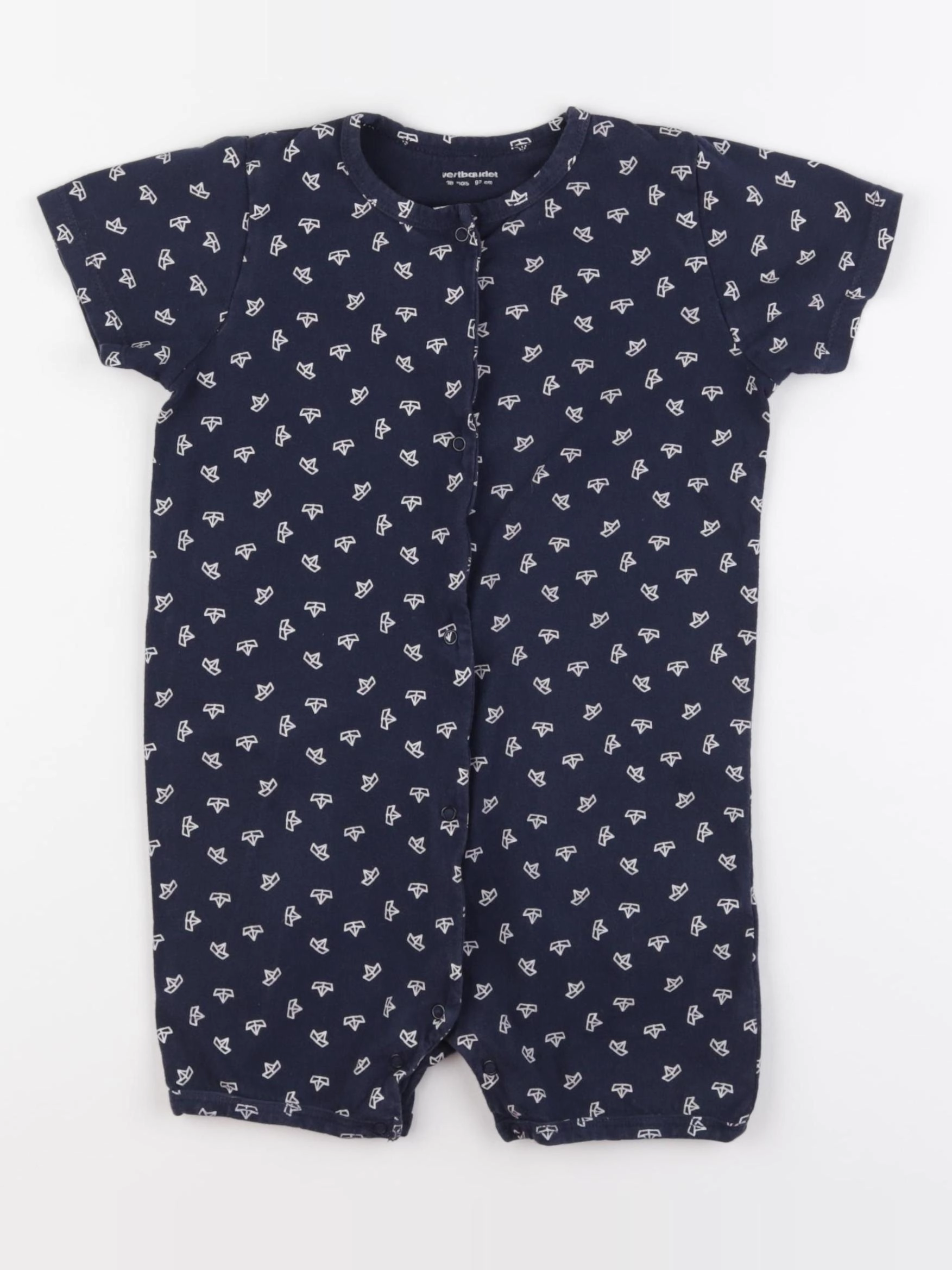 Vertbaudet - pyjama coton bleu - 36 mois