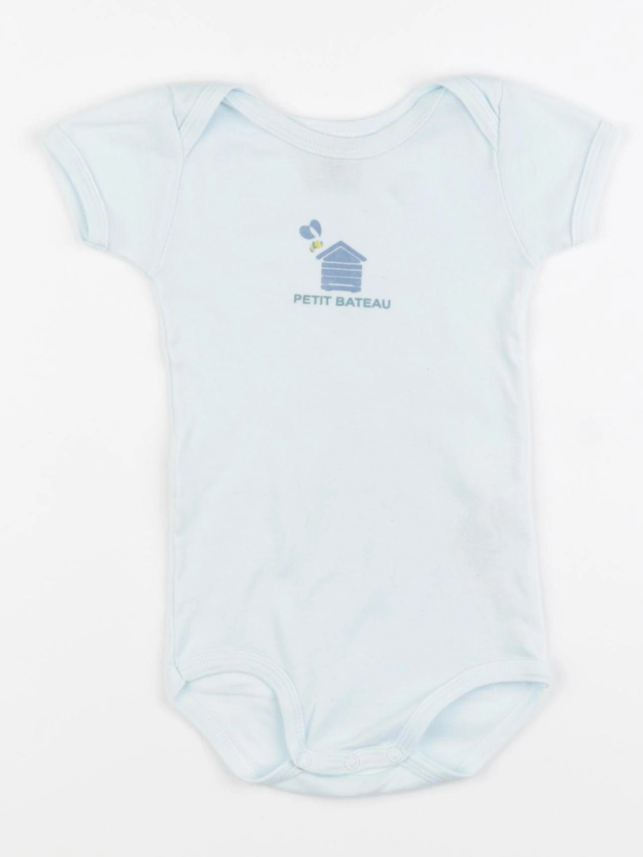Petit Bateau - body bleu - 9 mois