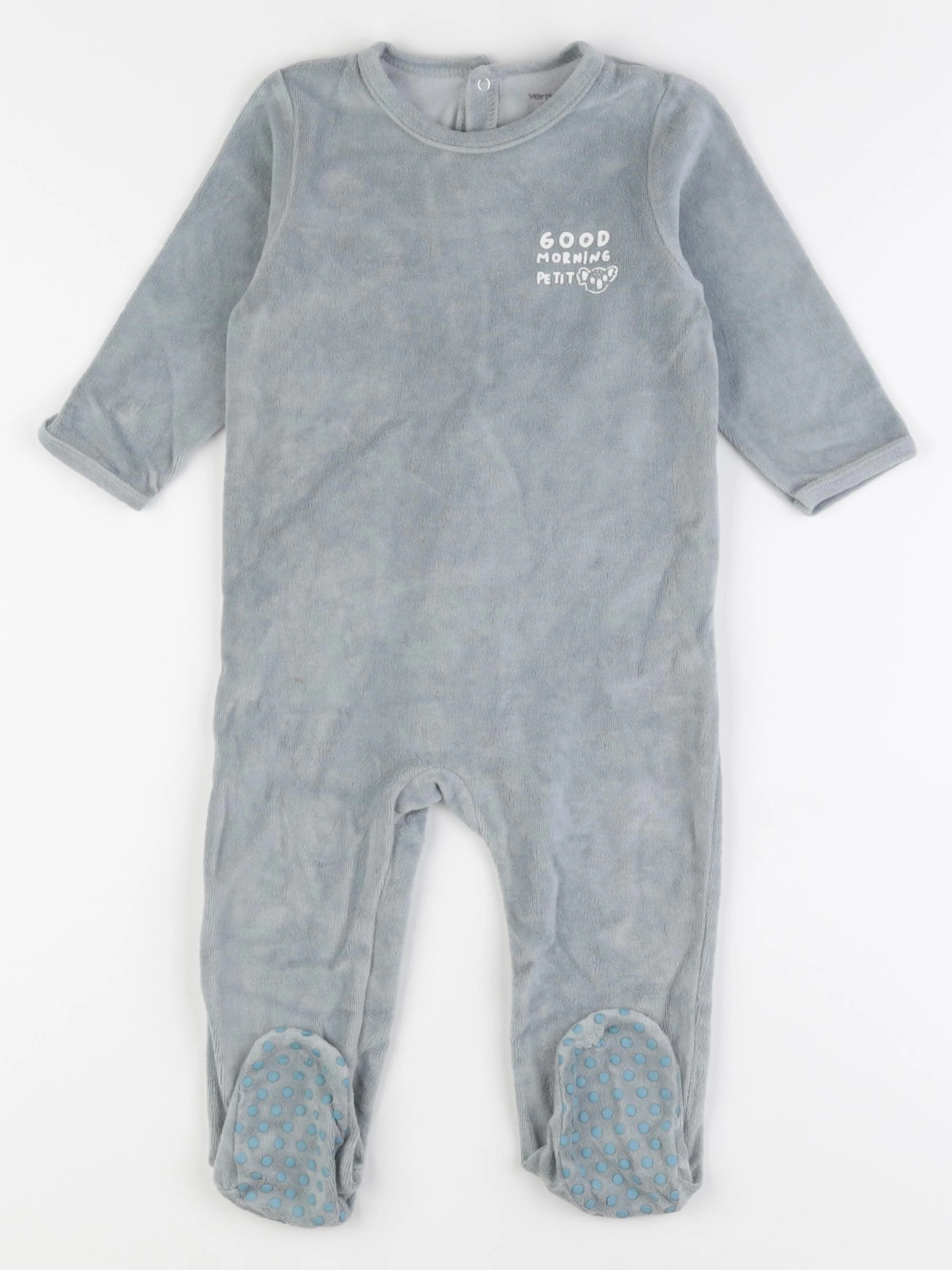 Vertbaudet - pyjama velours vert - 18 mois