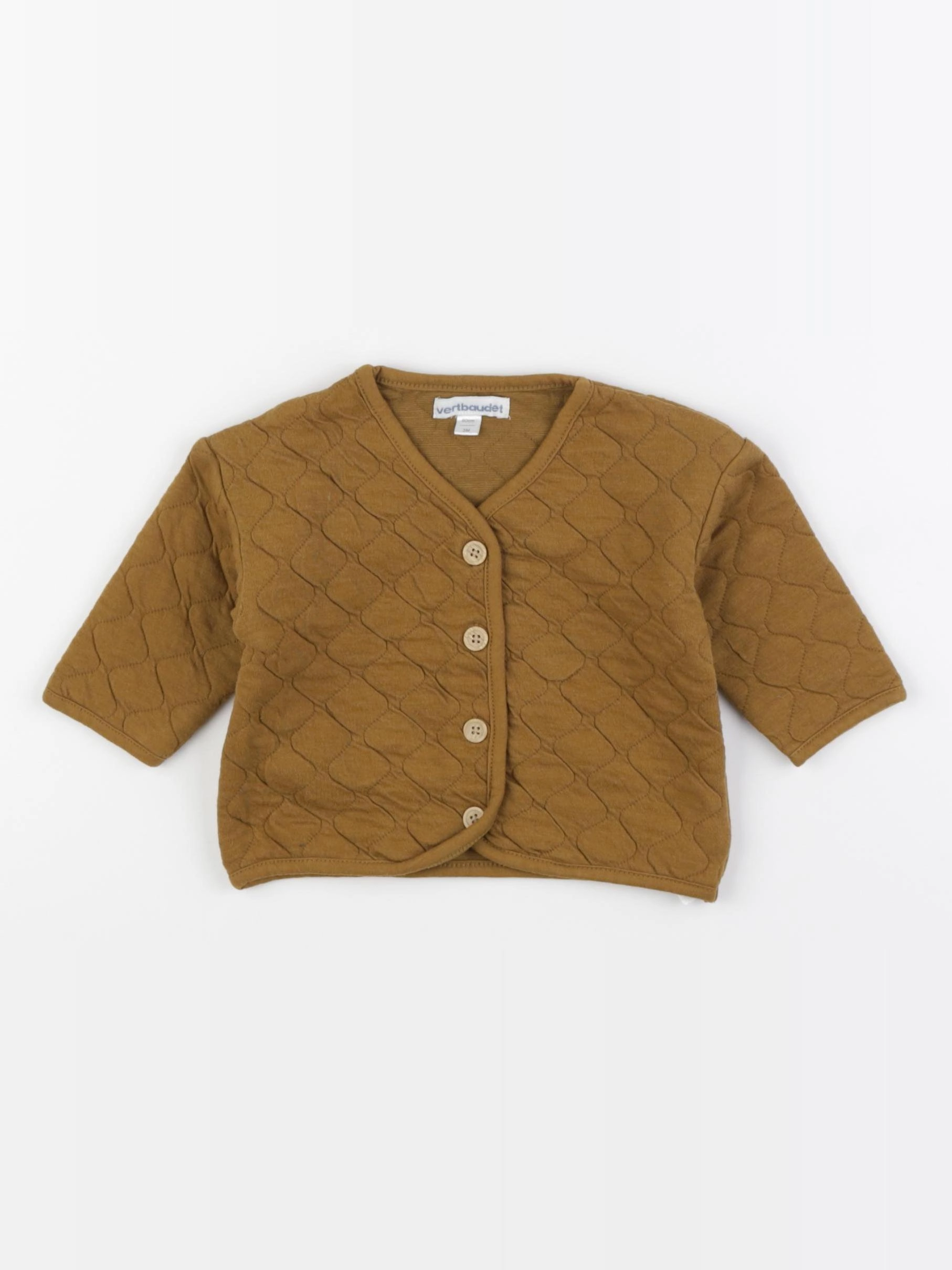 Vertbaudet - sweat marron - 3 mois
