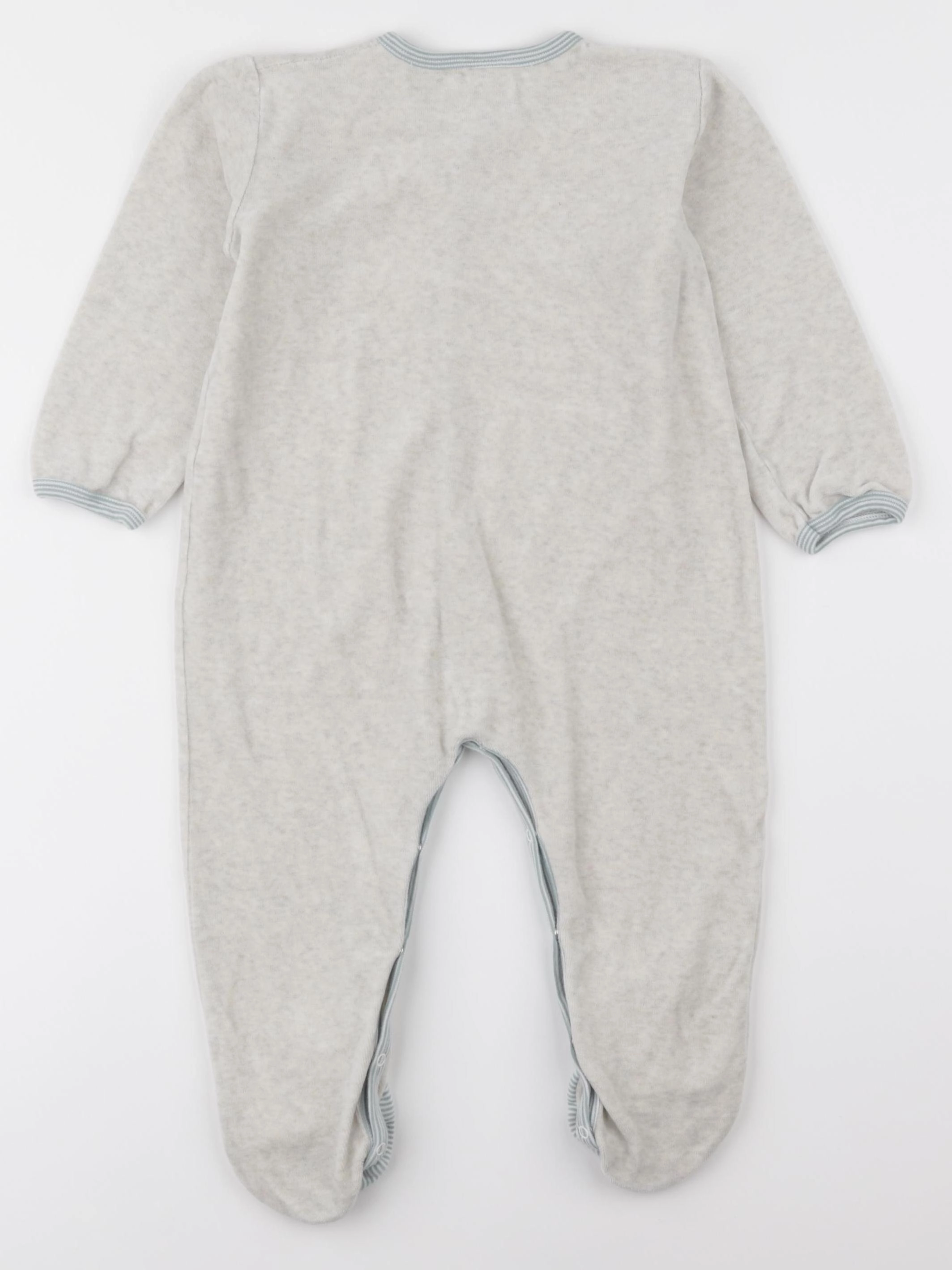 Petit Bateau - pyjama velours beige - 24 mois