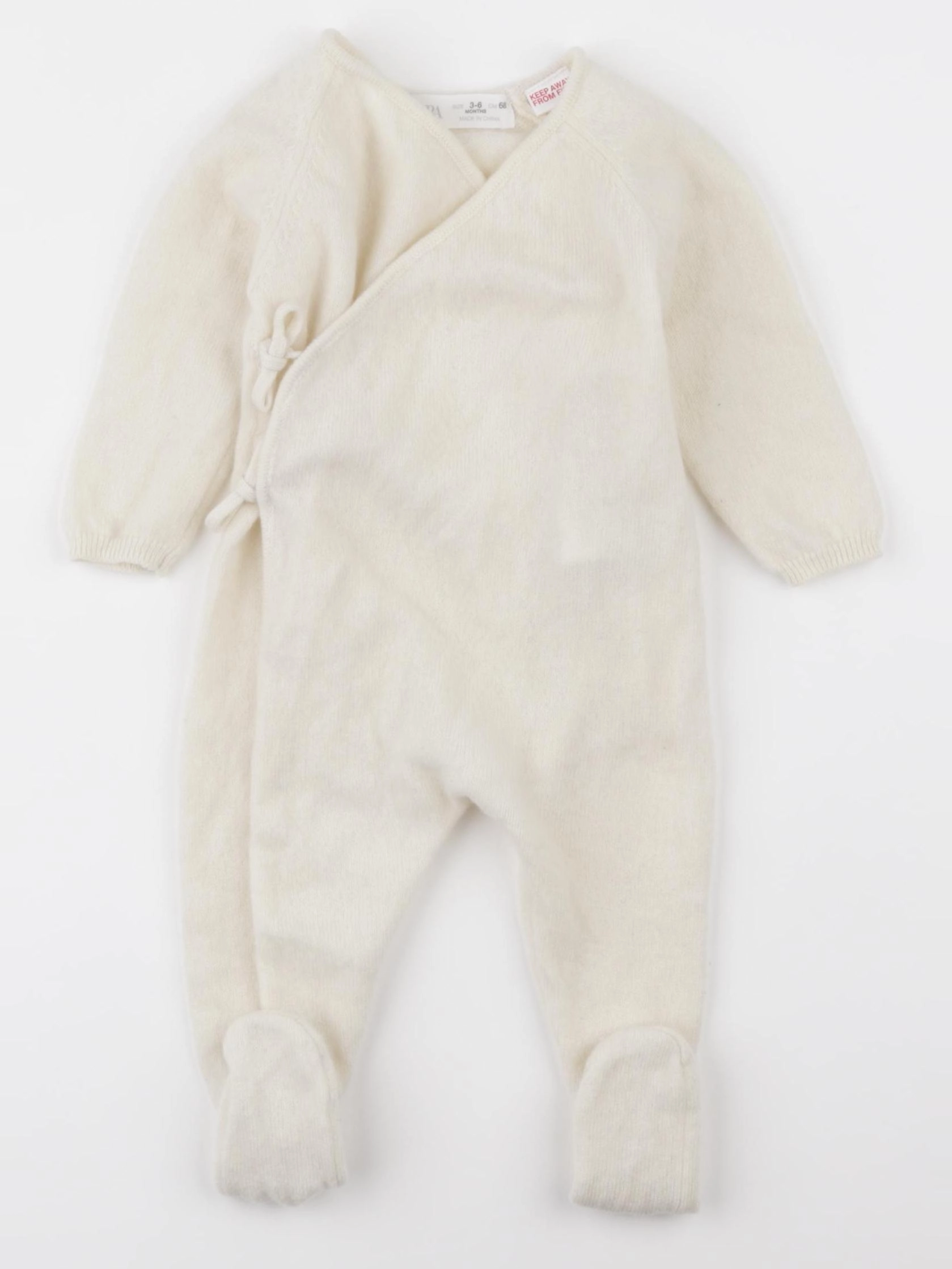 Zara - pyjama coton beige - 3/6 mois