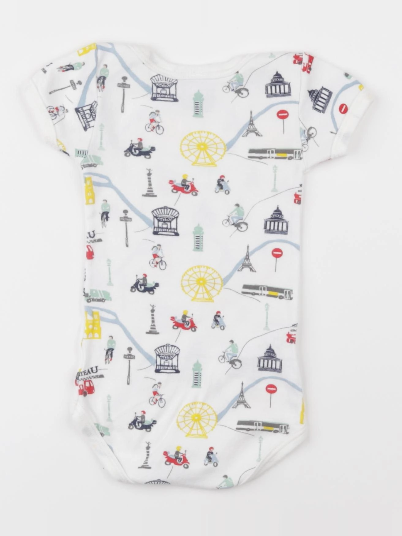 Petit Bateau - body blanc - 6 mois