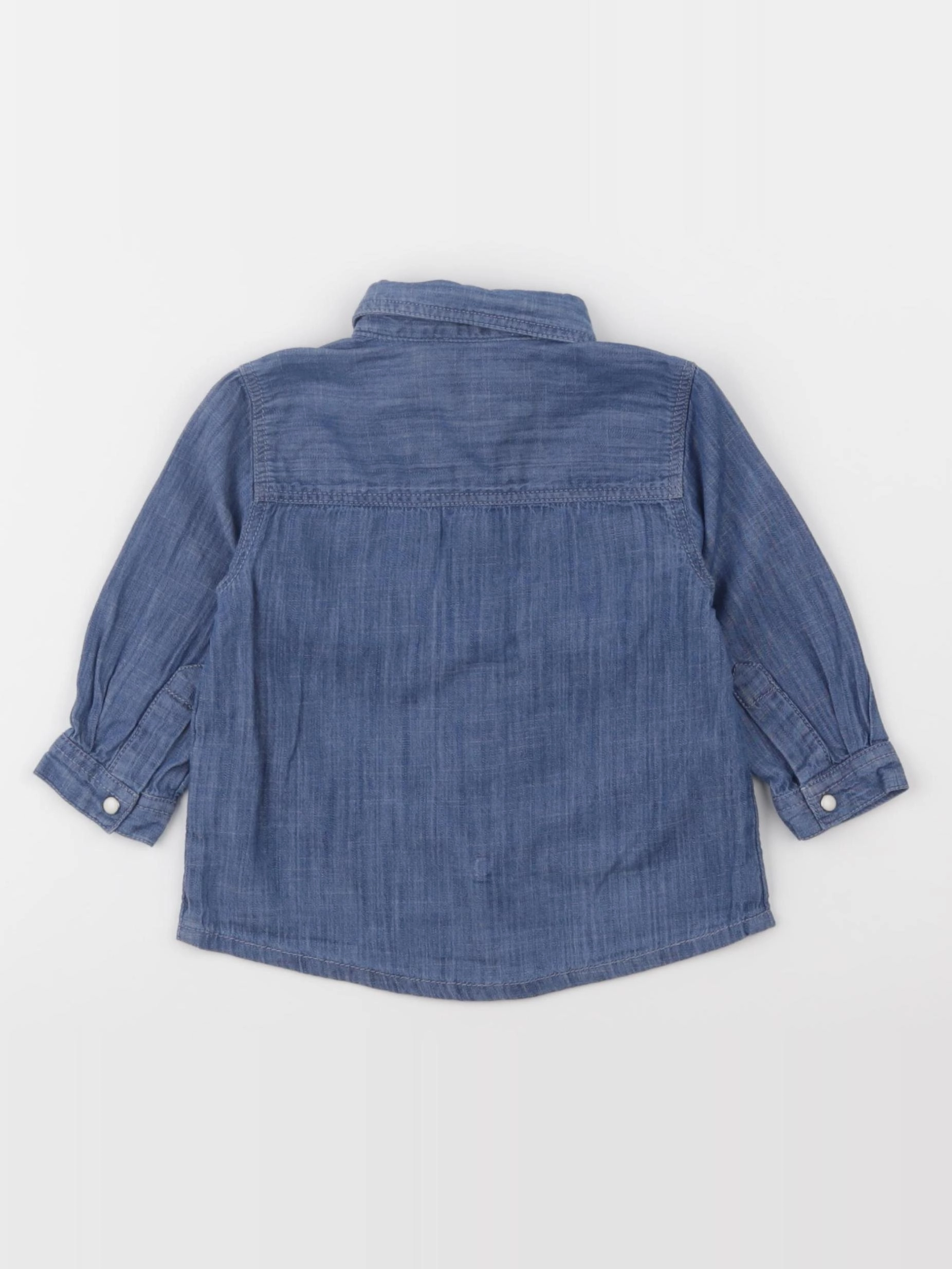 Boutchou - chemise bleu - 9 mois