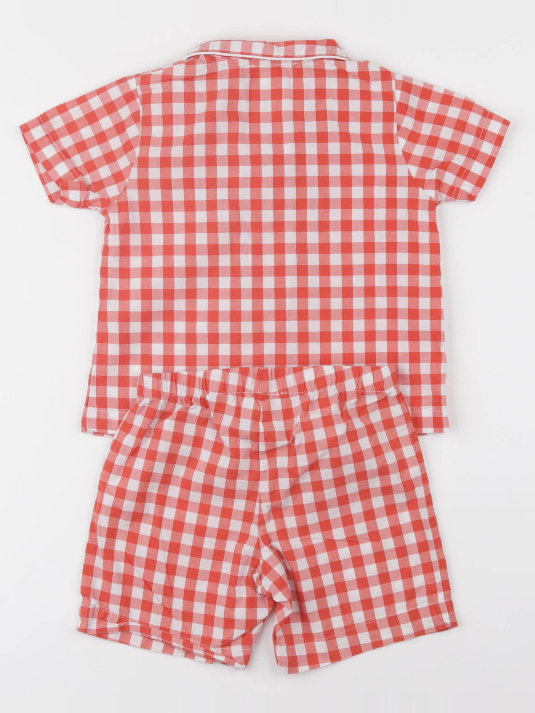 Jacadi - pyjama coton blanc, rouge - 2 ans