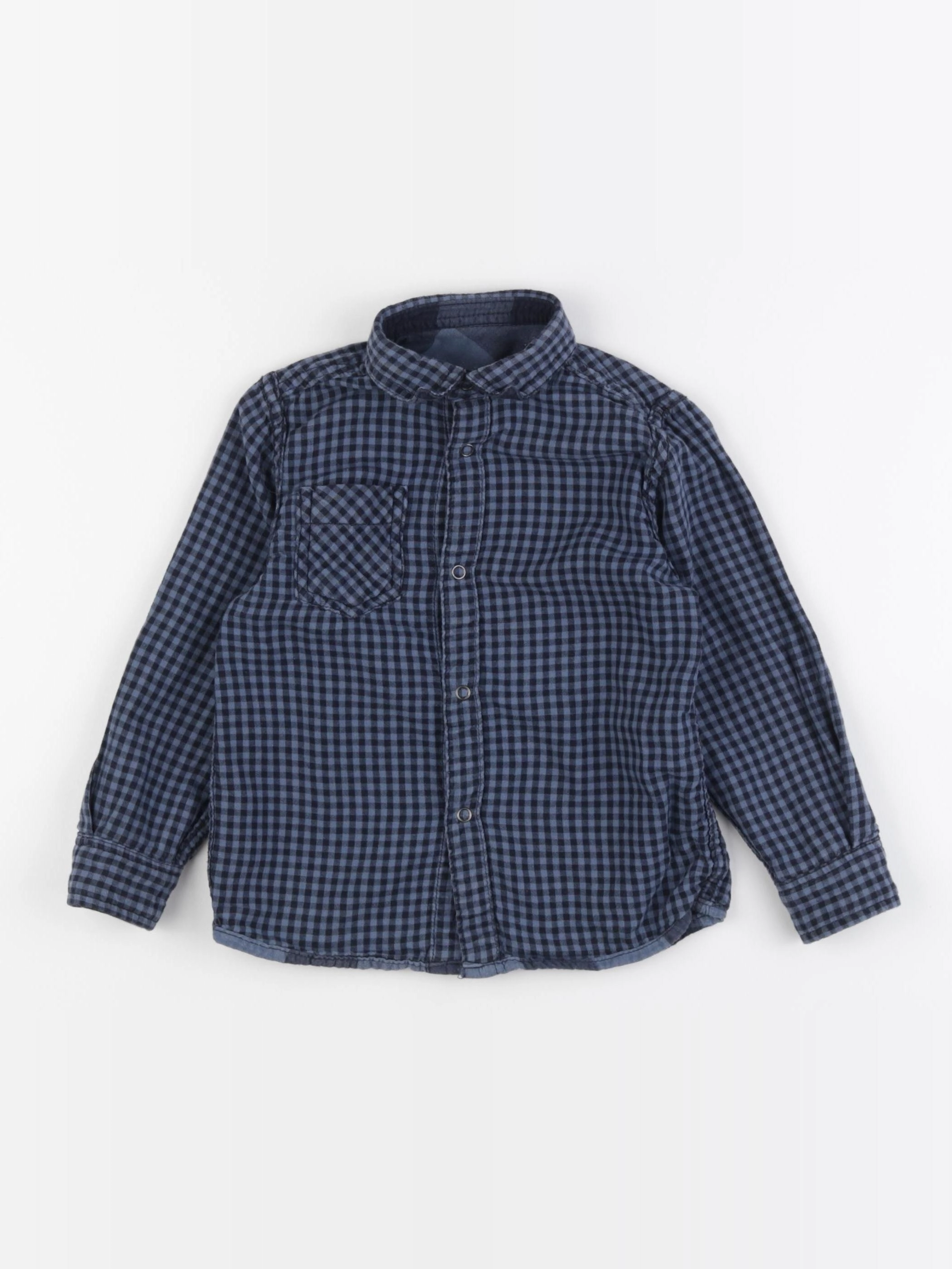 Vertbaudet - chemise réversible bleu - 4 ans