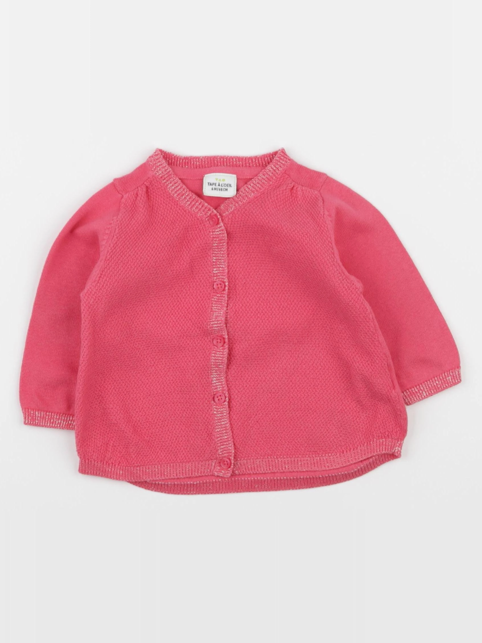 Tape à l'oeil - gilet rose - 6 mois