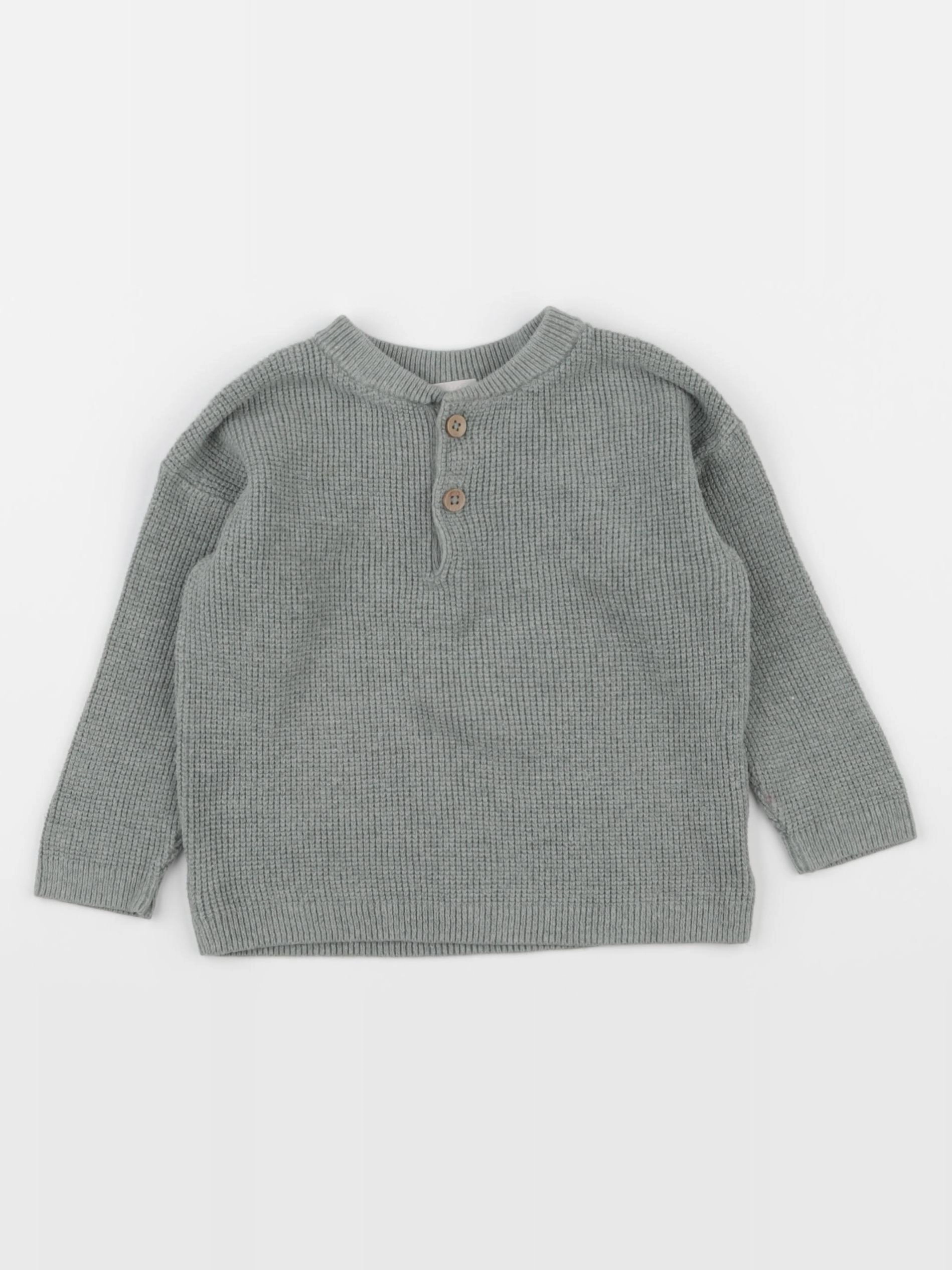 H&M - pull vert - 9/12 mois