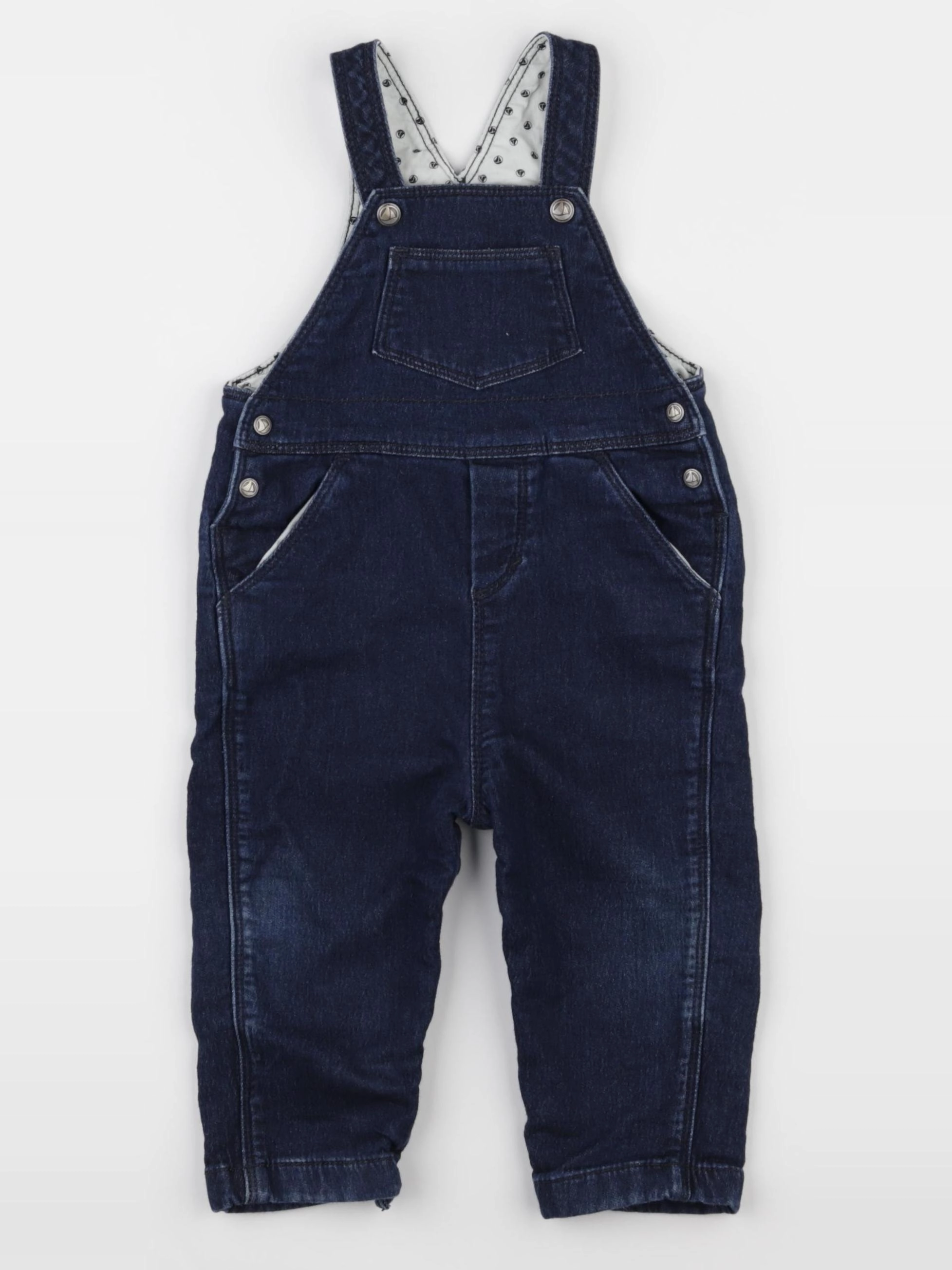 Petit Bateau - salopette bleu - 12 mois